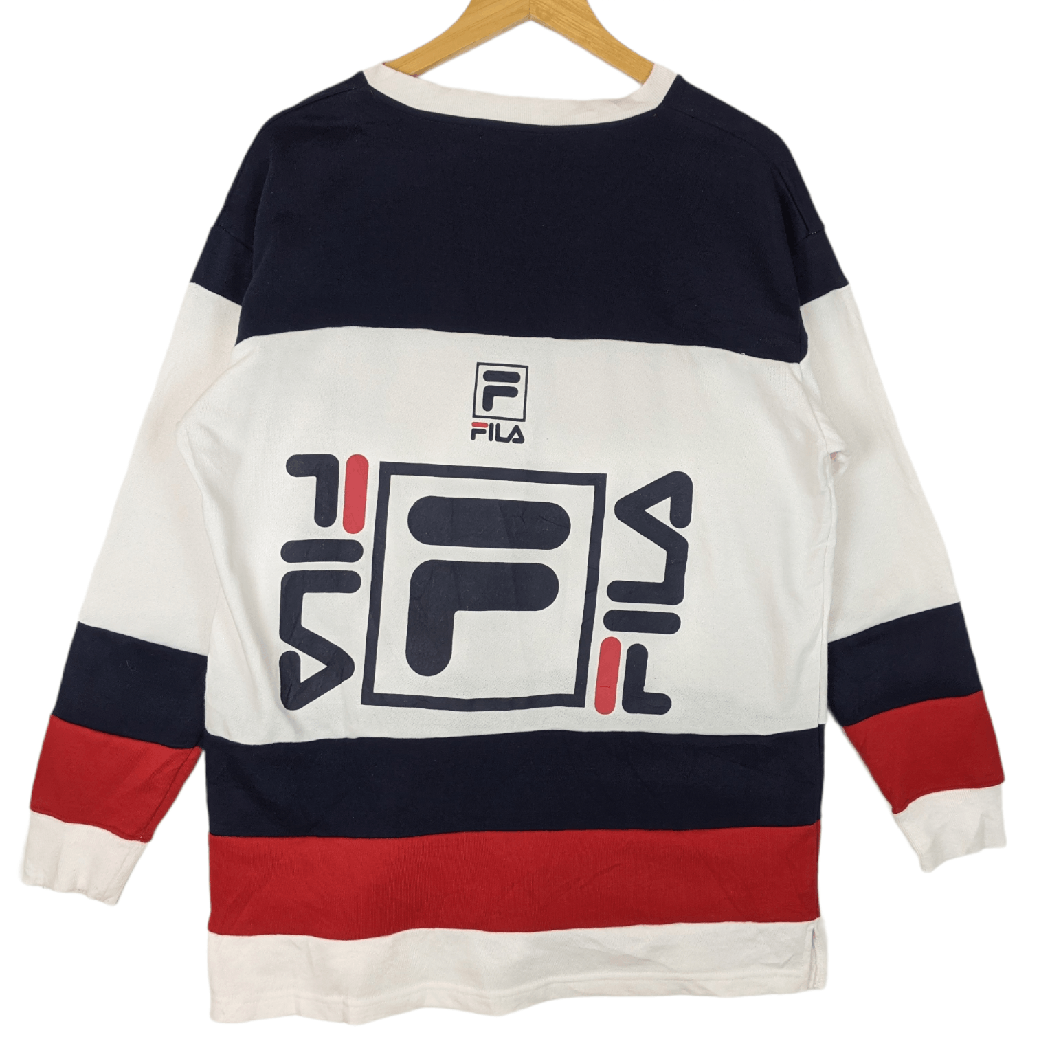 Fila FILA Big Logo Spell Out Jumper Sweatshirt Size L / US 10 / IT 46 - 5 Thumbnail