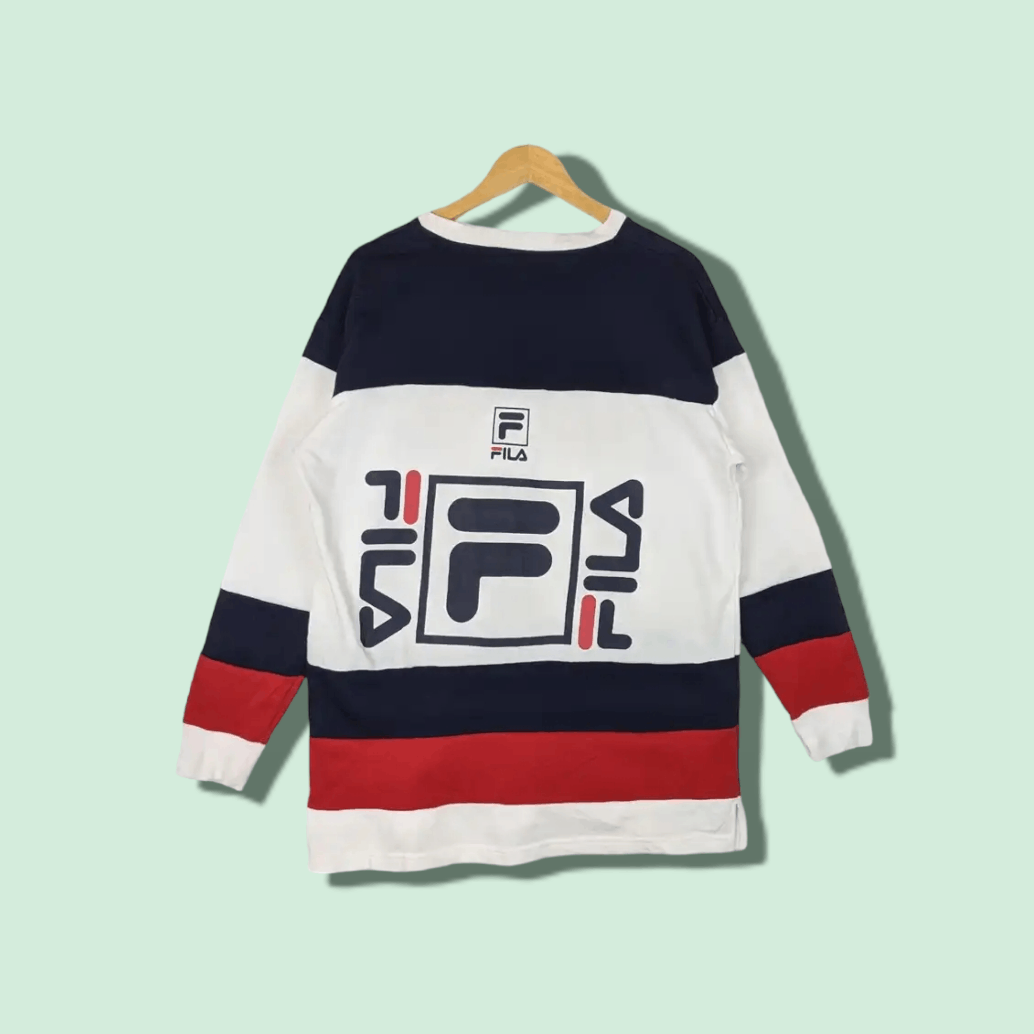 Fila FILA Big Logo Spell Out Jumper Sweatshirt Size L / US 10 / IT 46 - 1 Thumbnail