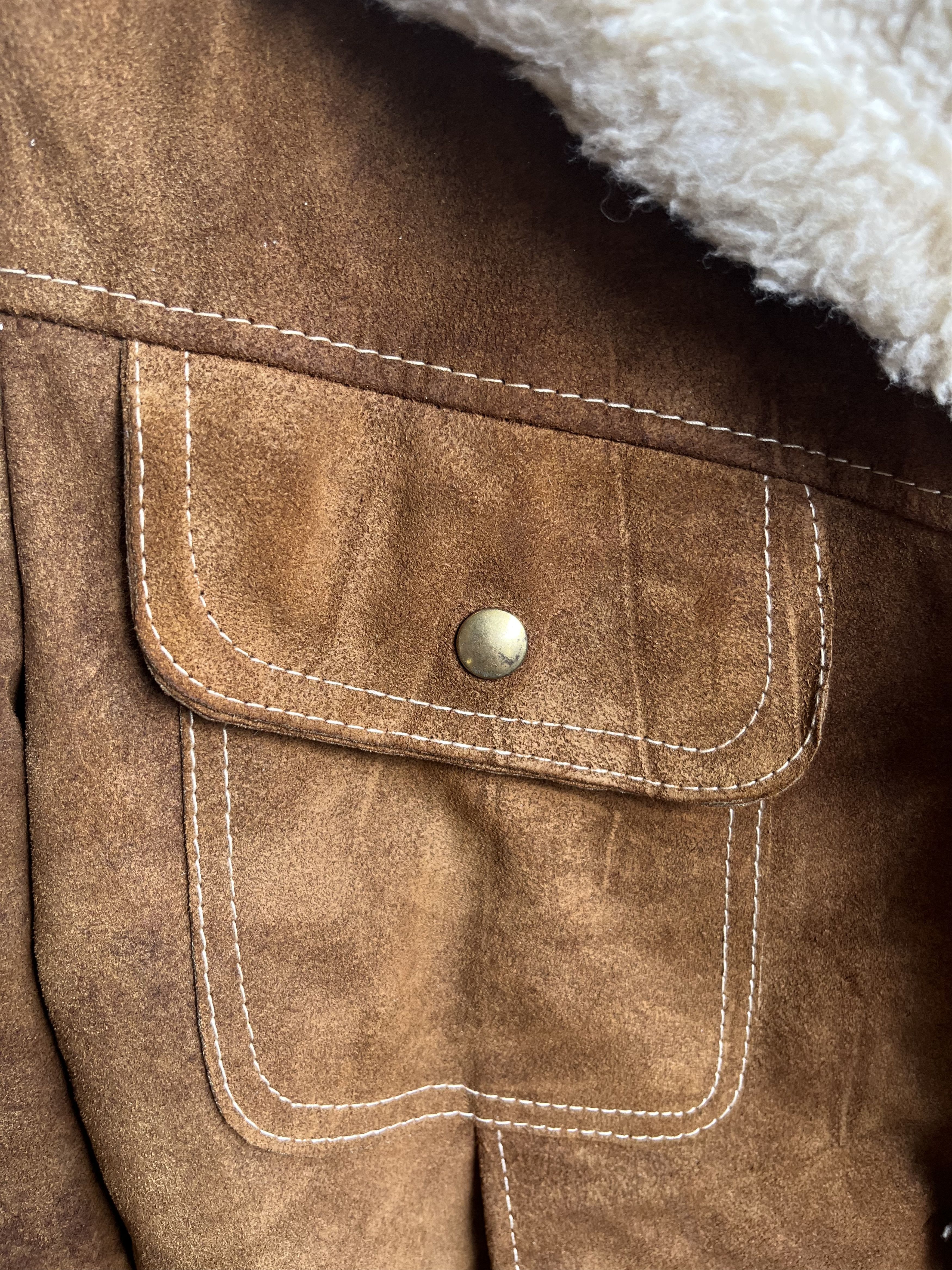 JCPenney Vintage J.C.Penney Leather Sherpa Jacket Size US XXS / EU 40 - 6 Thumbnail