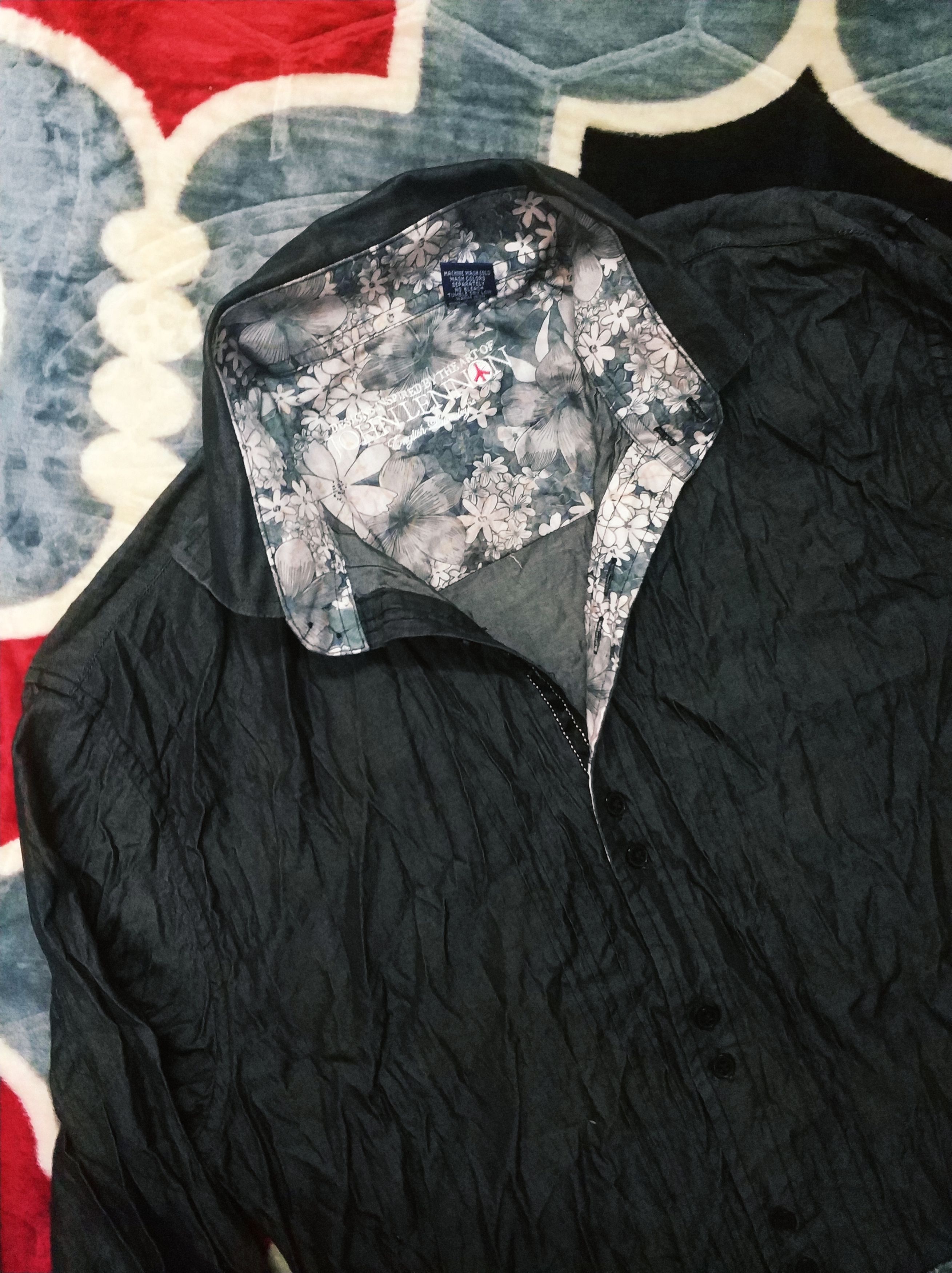 English Laundry 🔥Rare English Laundry x John Lennon Black Floral Shirt Size US M / EU 48-50 / 2 - 1 Thumbnail