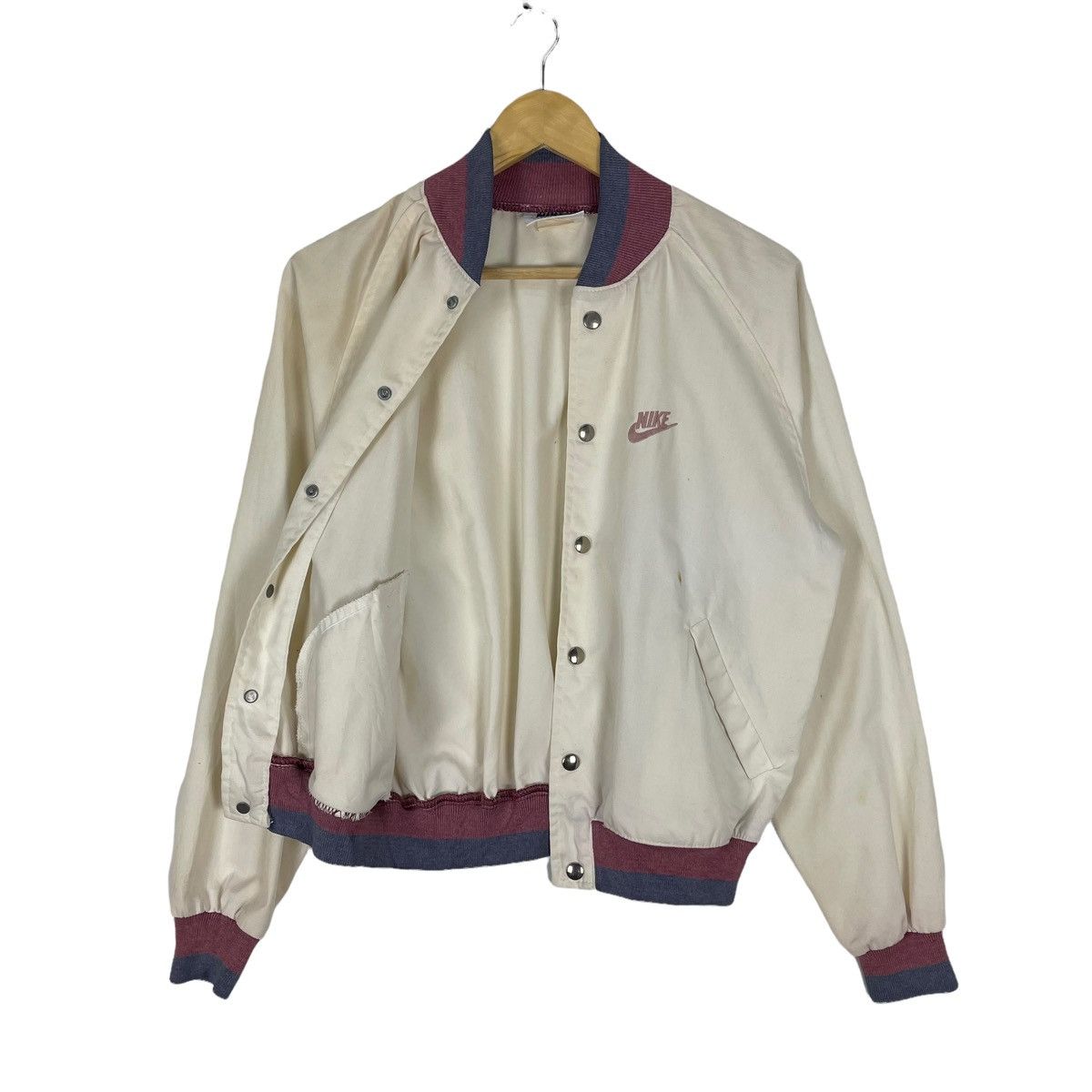Nike × Vintage ☀️90s NIKE OREN TAG VARSITY LIGHT JACKET Size US S / EU 44-46 / 1 - 5 Thumbnail