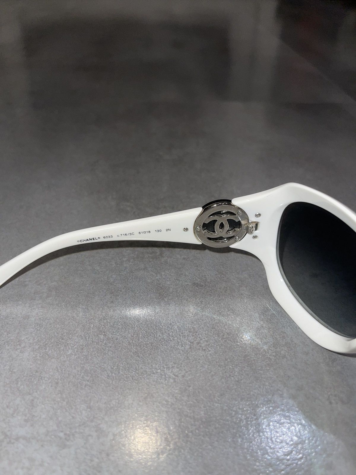 Chanel Chanel 6033 C.716/3C White Cobain Sunglasses Size ONE SIZE - 15 Thumbnail