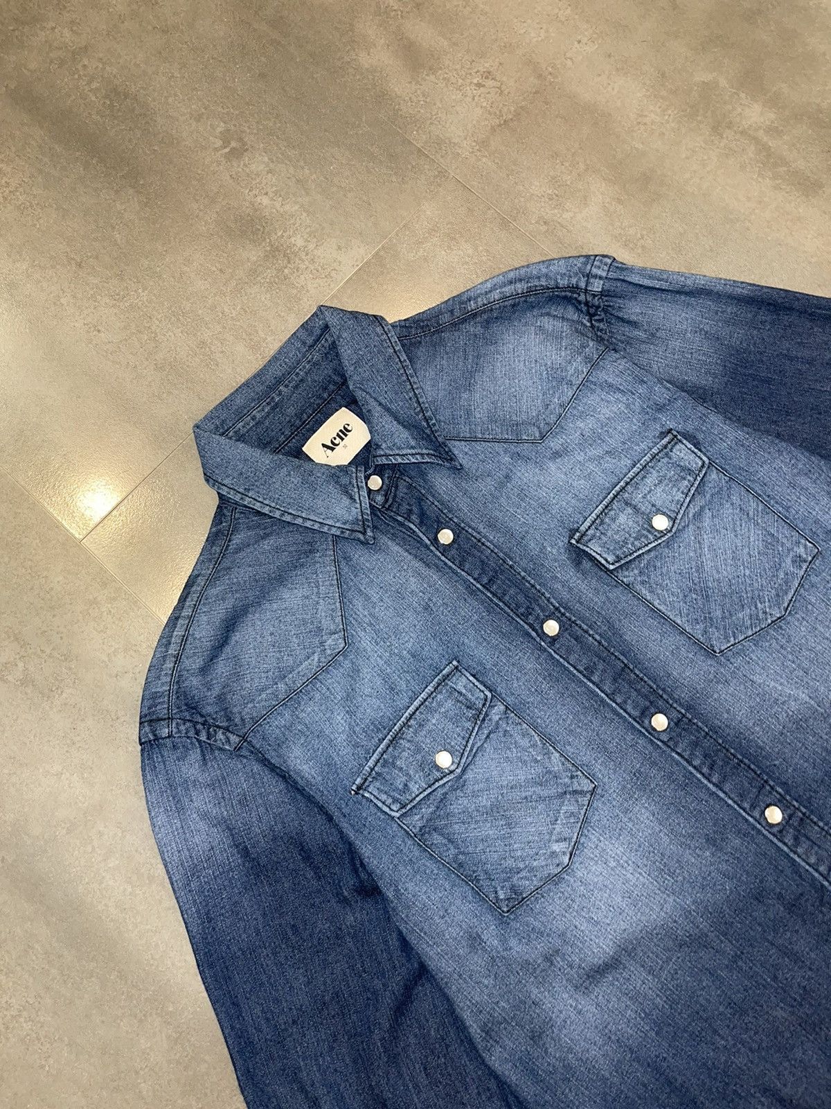 Acne Studios AW11 Acne Studios Texas Indigo Denim Shirt Size US M / EU 48-50 / 2 - 10 Thumbnail