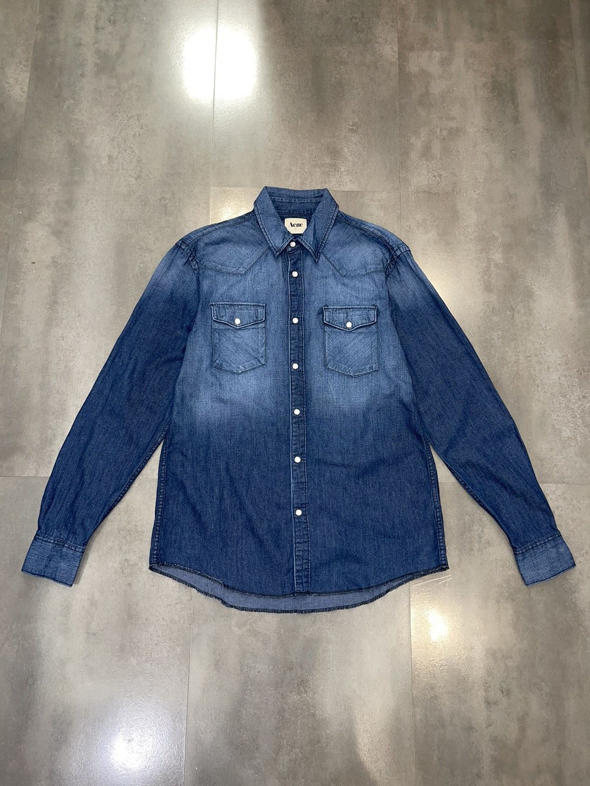 Acne Studios AW11 Acne Studios Texas Indigo Denim Shirt Size US M / EU 48-50 / 2 - 1 Thumbnail