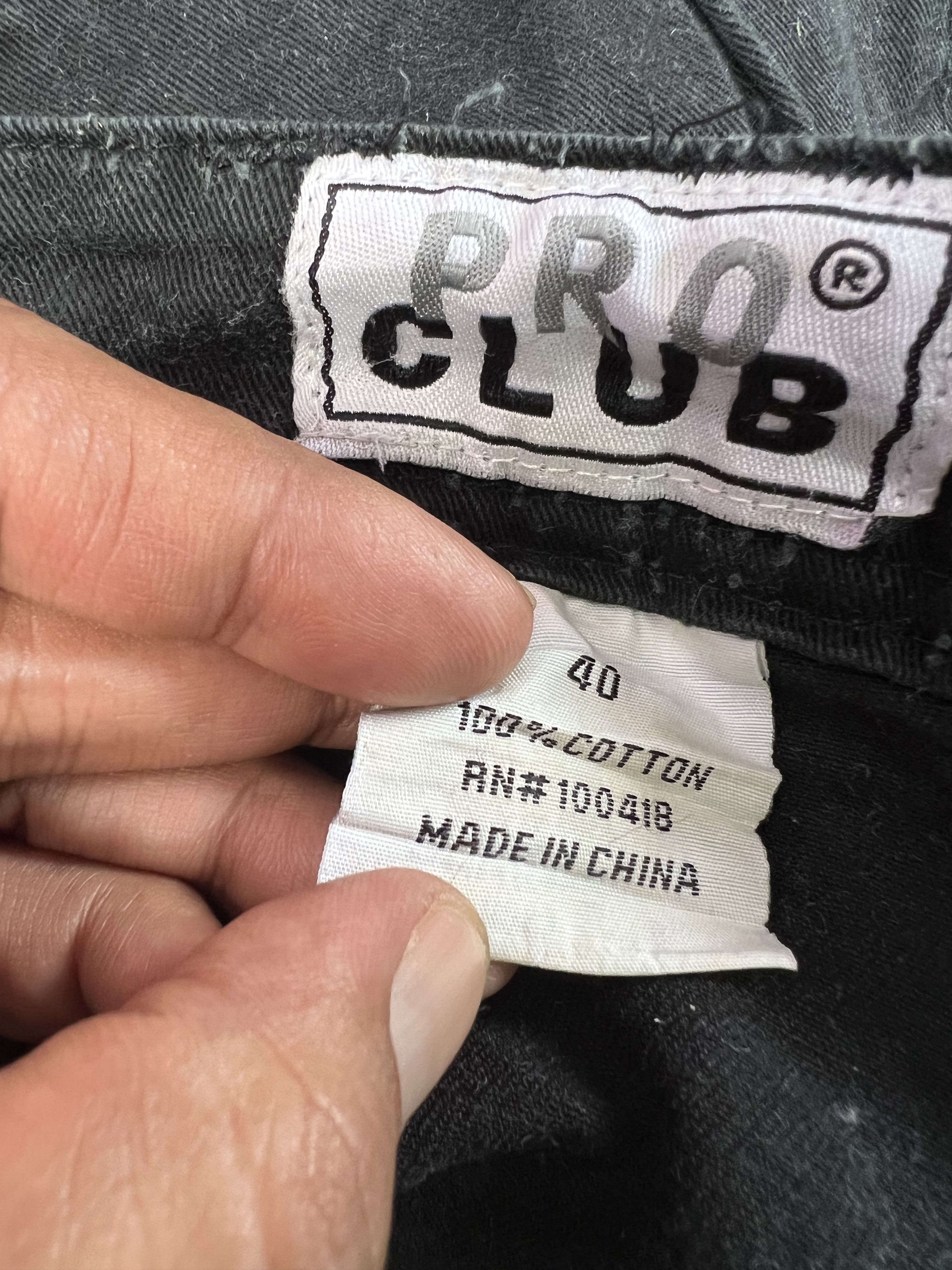 Japanese Brand 🔥Black Pro Club Cargo Pants Size US 41 - 19 Thumbnail
