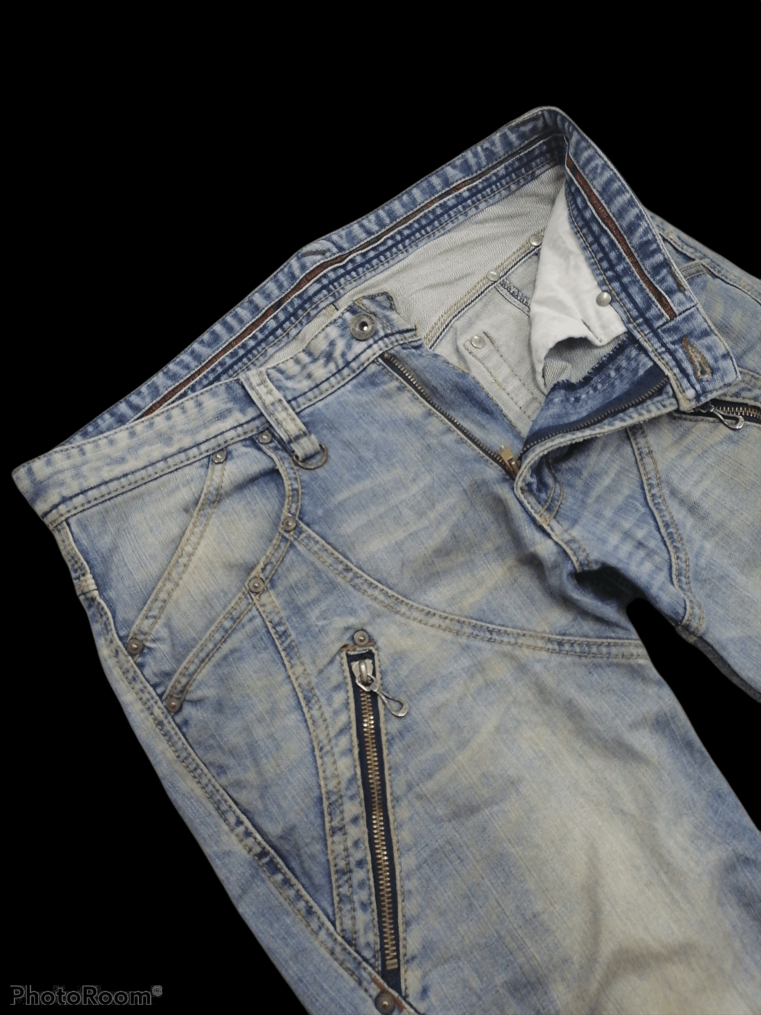 Japanese Brand Cross Stitch Twist Nicole Club Denim Pants Size US 33 - 3 Thumbnail