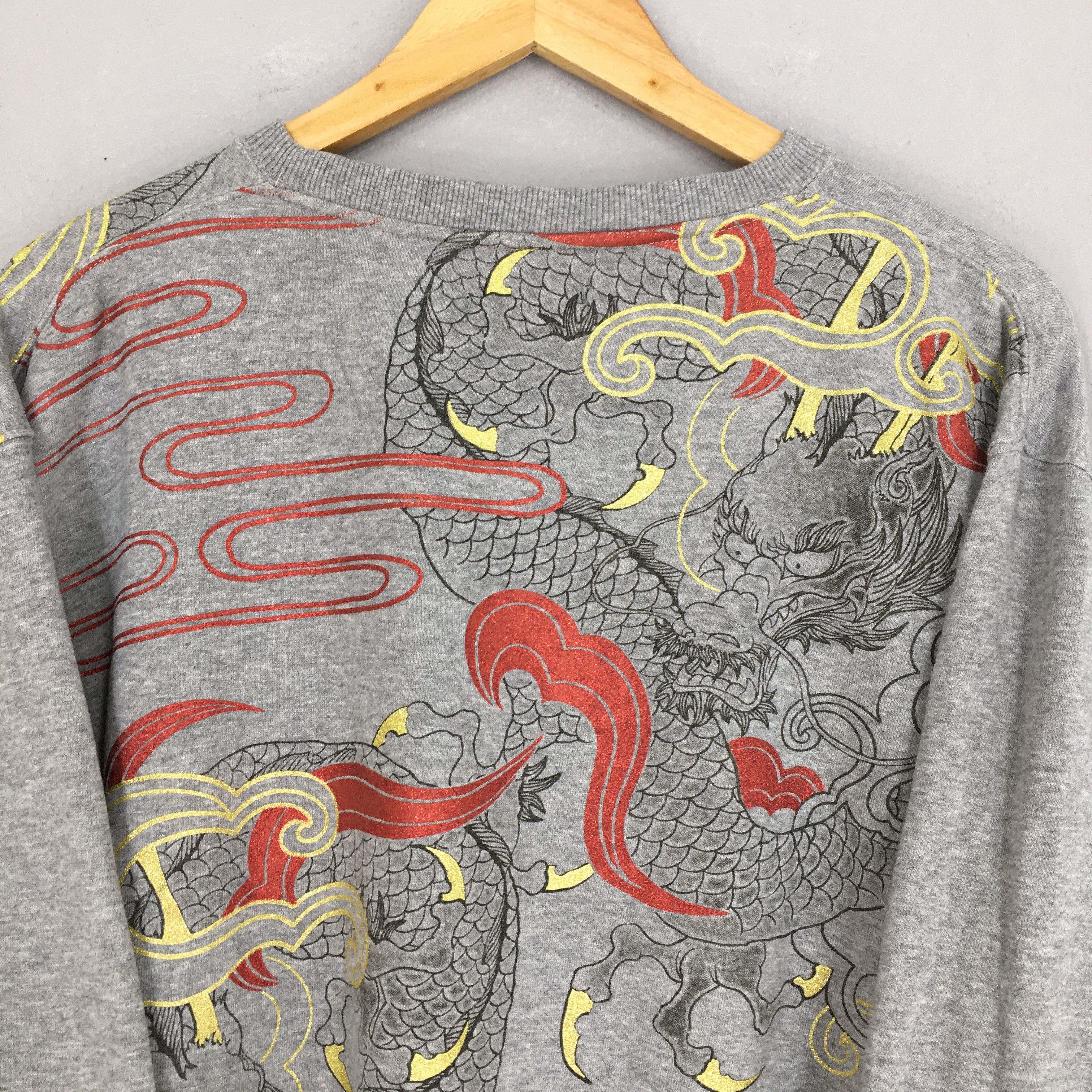 Other Vintage Raijin Devil Sukajan Dragon Japan Sweater XLarge Size US XL / EU 56 / 4 - 2 Thumbnail