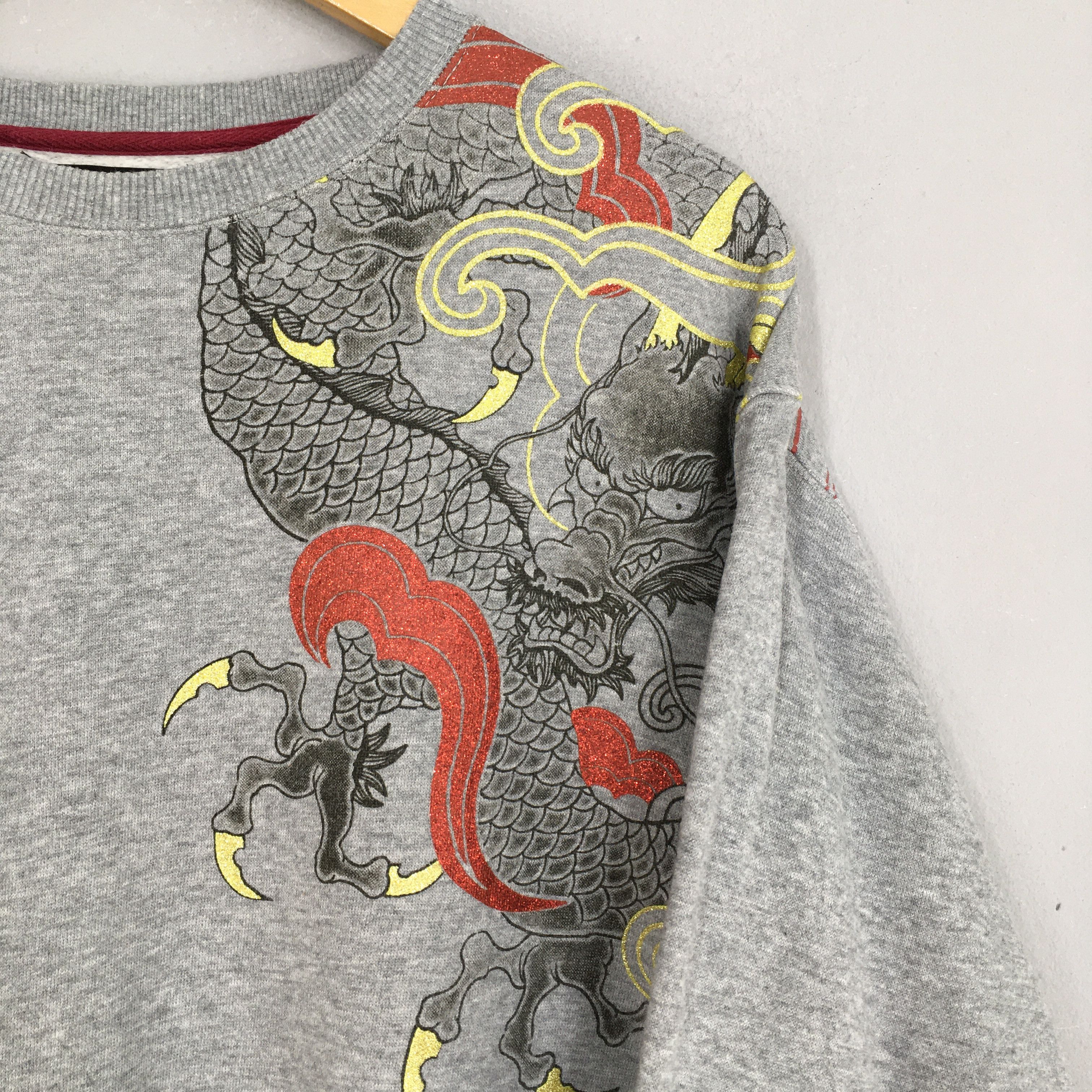 Other Vintage Raijin Devil Sukajan Dragon Japan Sweater XLarge Size US XL / EU 56 / 4 - 4 Thumbnail