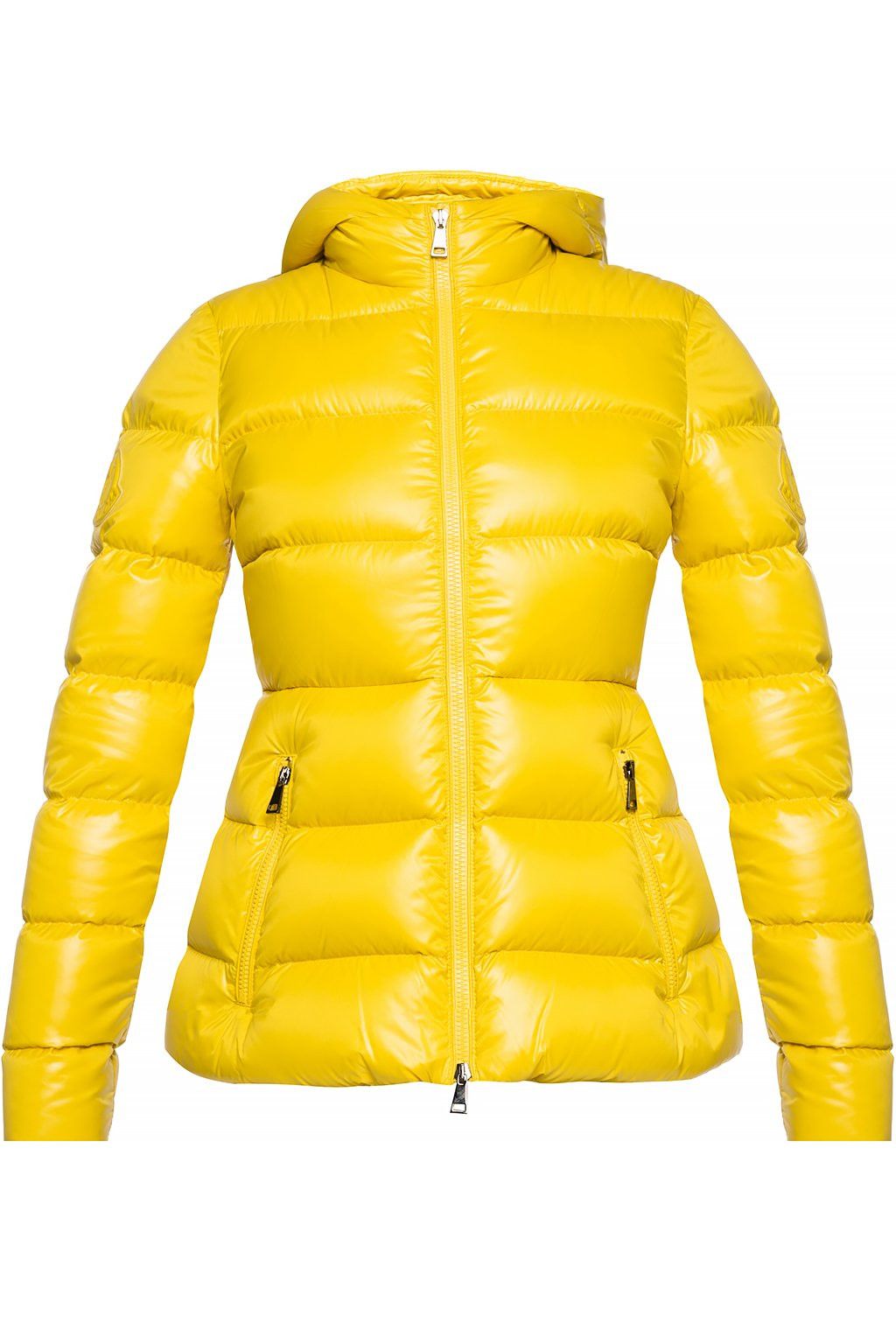 image of Moncler Rhin Quilted Down Padded Puffer Jacket Coat XL / 4 in Yellow, Women's