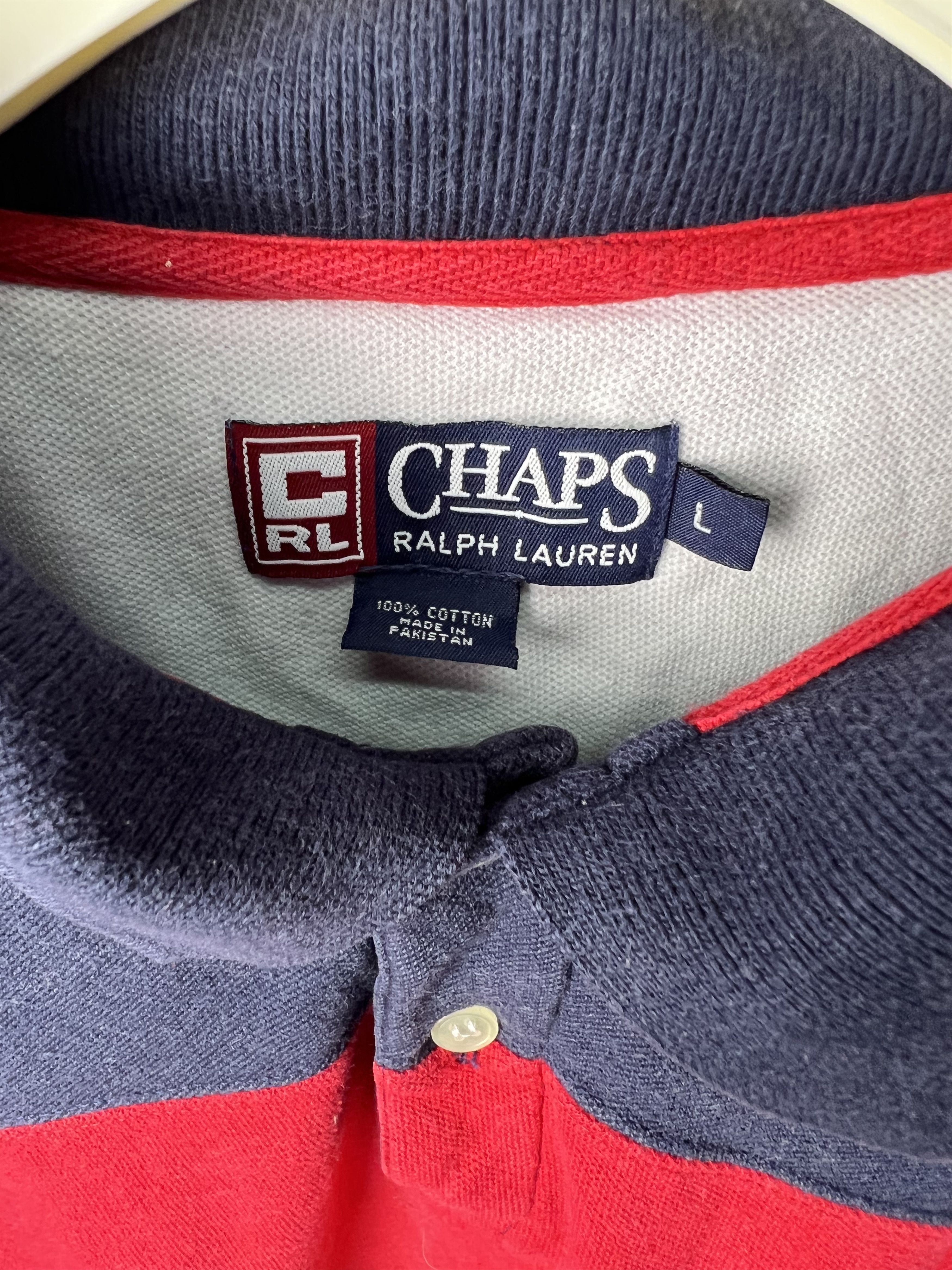 Chaps Ralph Lauren 🔥Chaps Ralph Lauren Stripe Polo Tees Size US L / EU 52-54 / 3 - 11 Thumbnail
