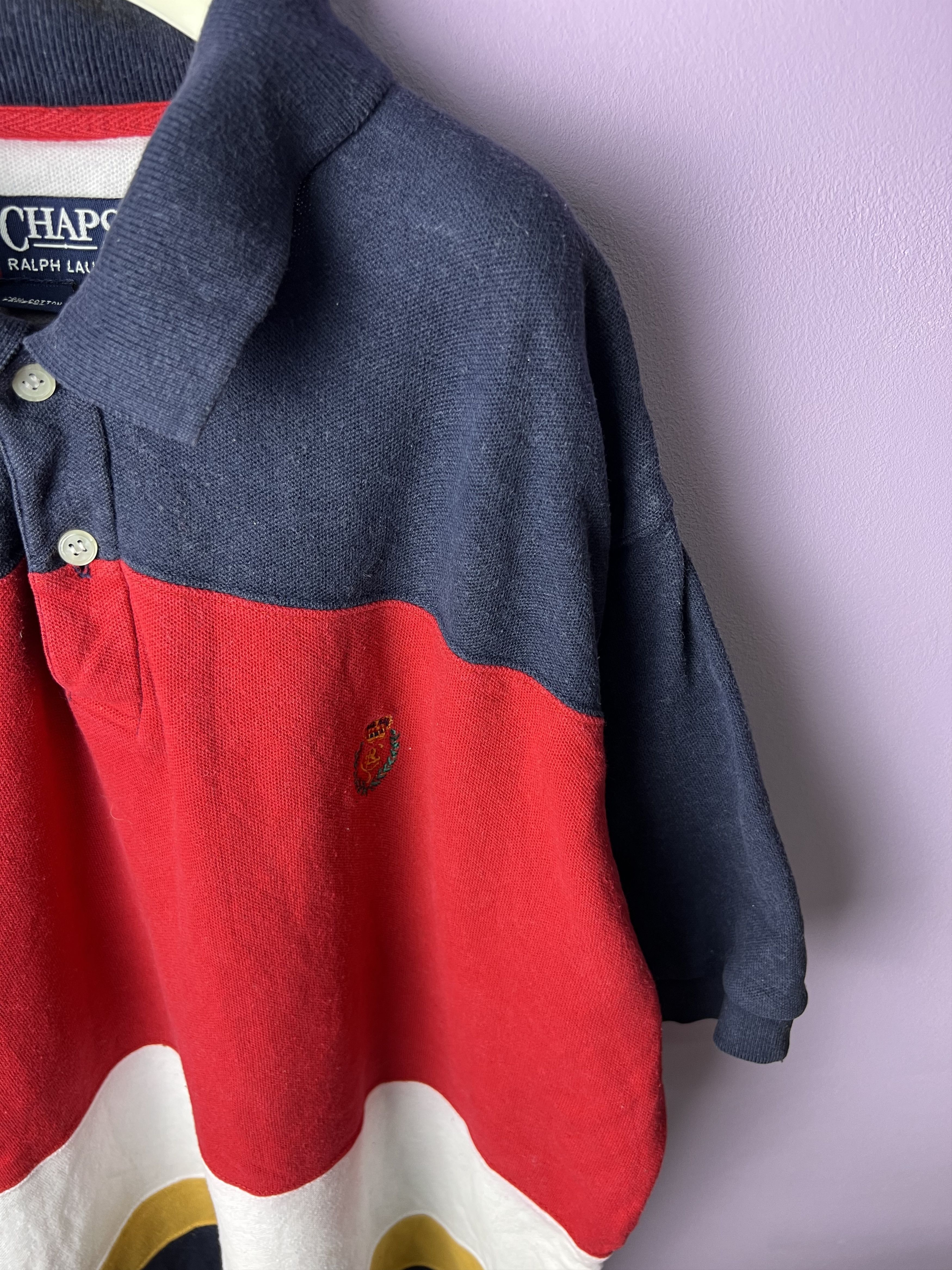 Chaps Ralph Lauren 🔥Chaps Ralph Lauren Stripe Polo Tees Size US L / EU 52-54 / 3 - 6 Thumbnail