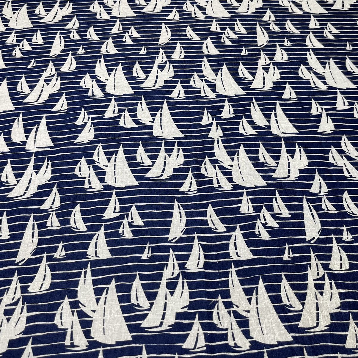 Vintage × Yves Saint Laurent YSL sailing boat design handkerchief scarf Size ONE SIZE - 8 Thumbnail