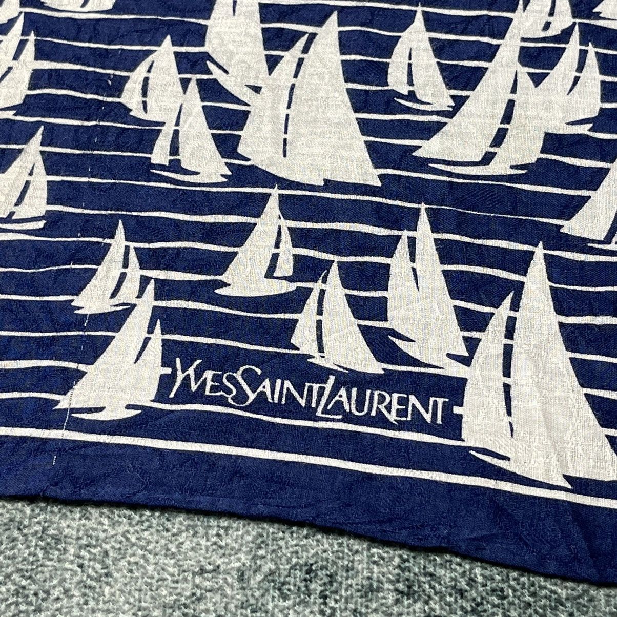Vintage × Yves Saint Laurent YSL sailing boat design handkerchief scarf Size ONE SIZE - 2 Thumbnail