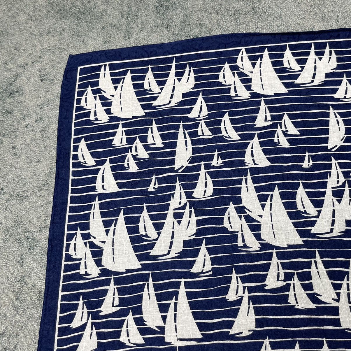 Vintage × Yves Saint Laurent YSL sailing boat design handkerchief scarf Size ONE SIZE - 3 Thumbnail