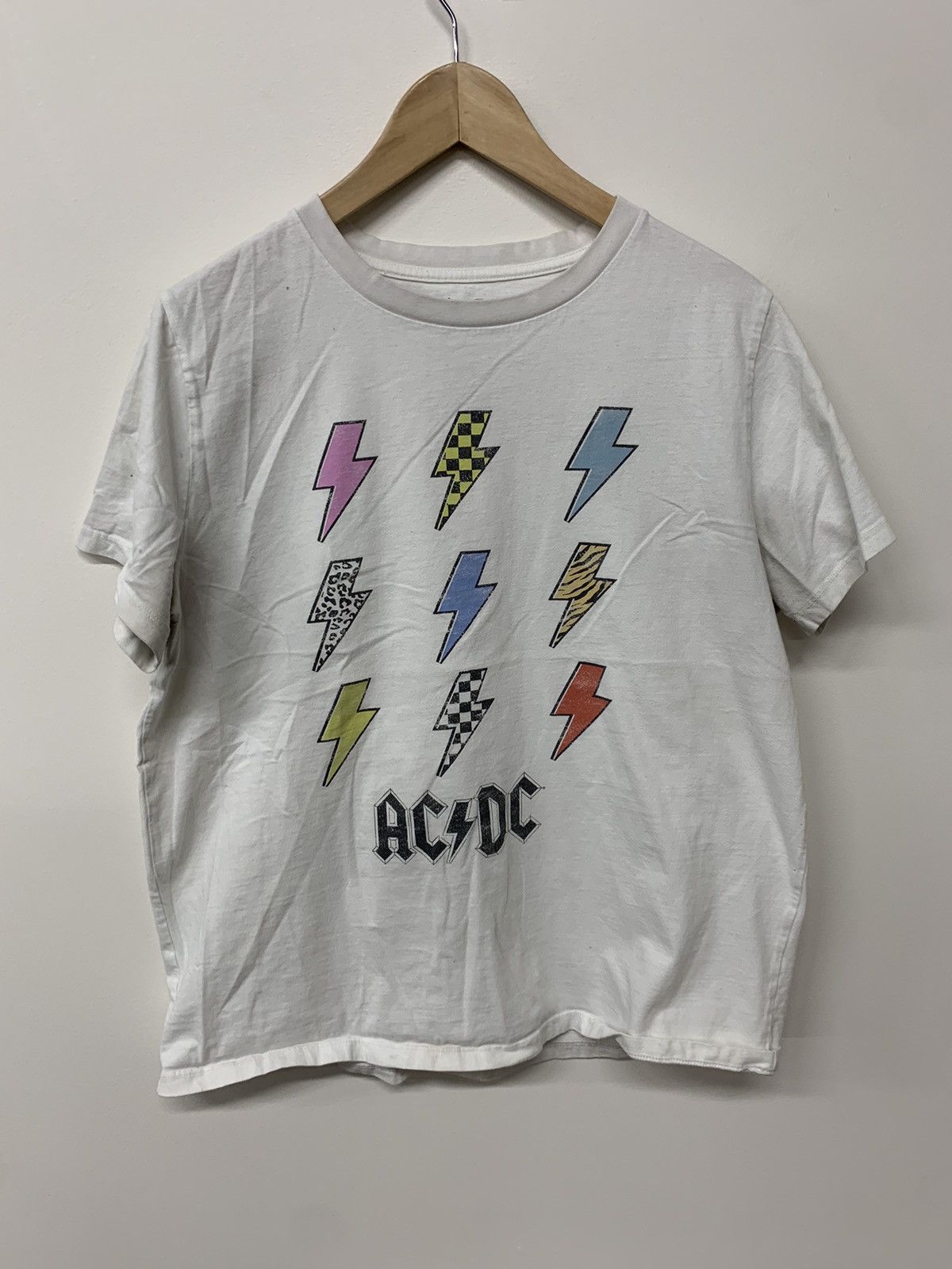 Art × Vintage Vintage AC/DC Lightning Bolt Pop Art Tee | Grailed