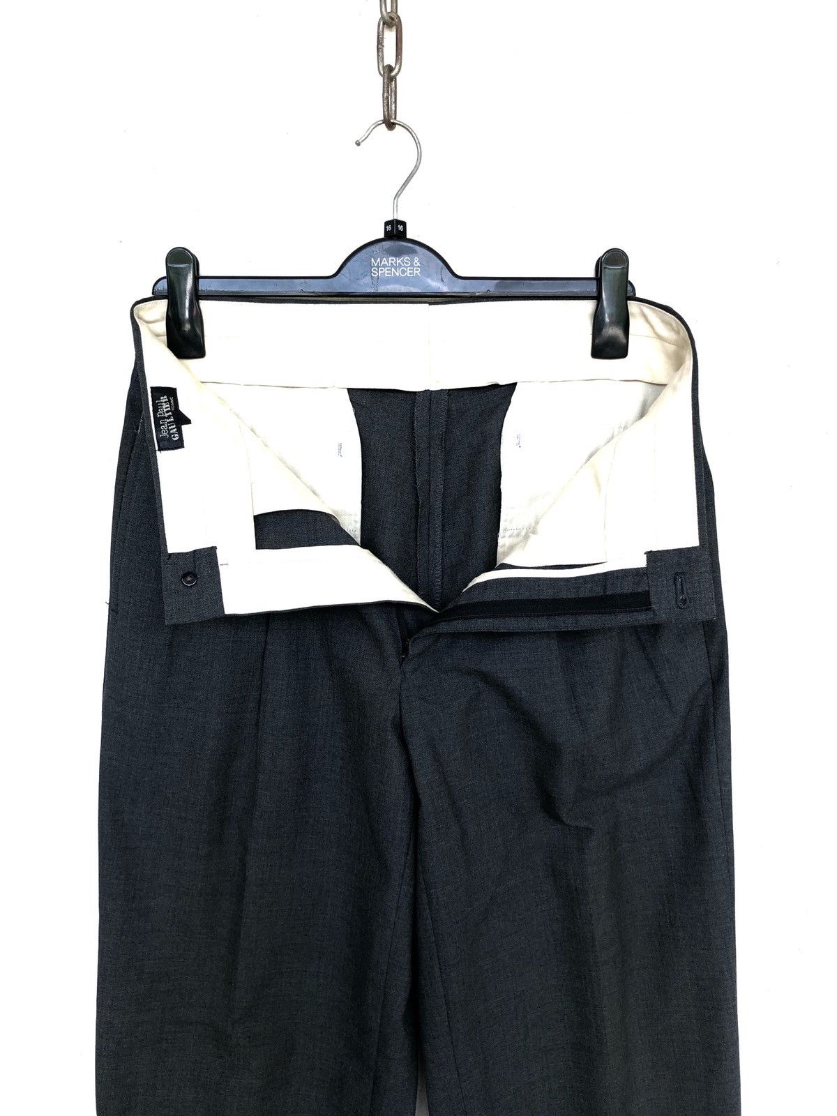 Jean Paul Gaultier Vintage JPG Homme Wool Minimal 🎈Gabardine Trousers Pant Size US 32 / EU 48 - 10 Thumbnail