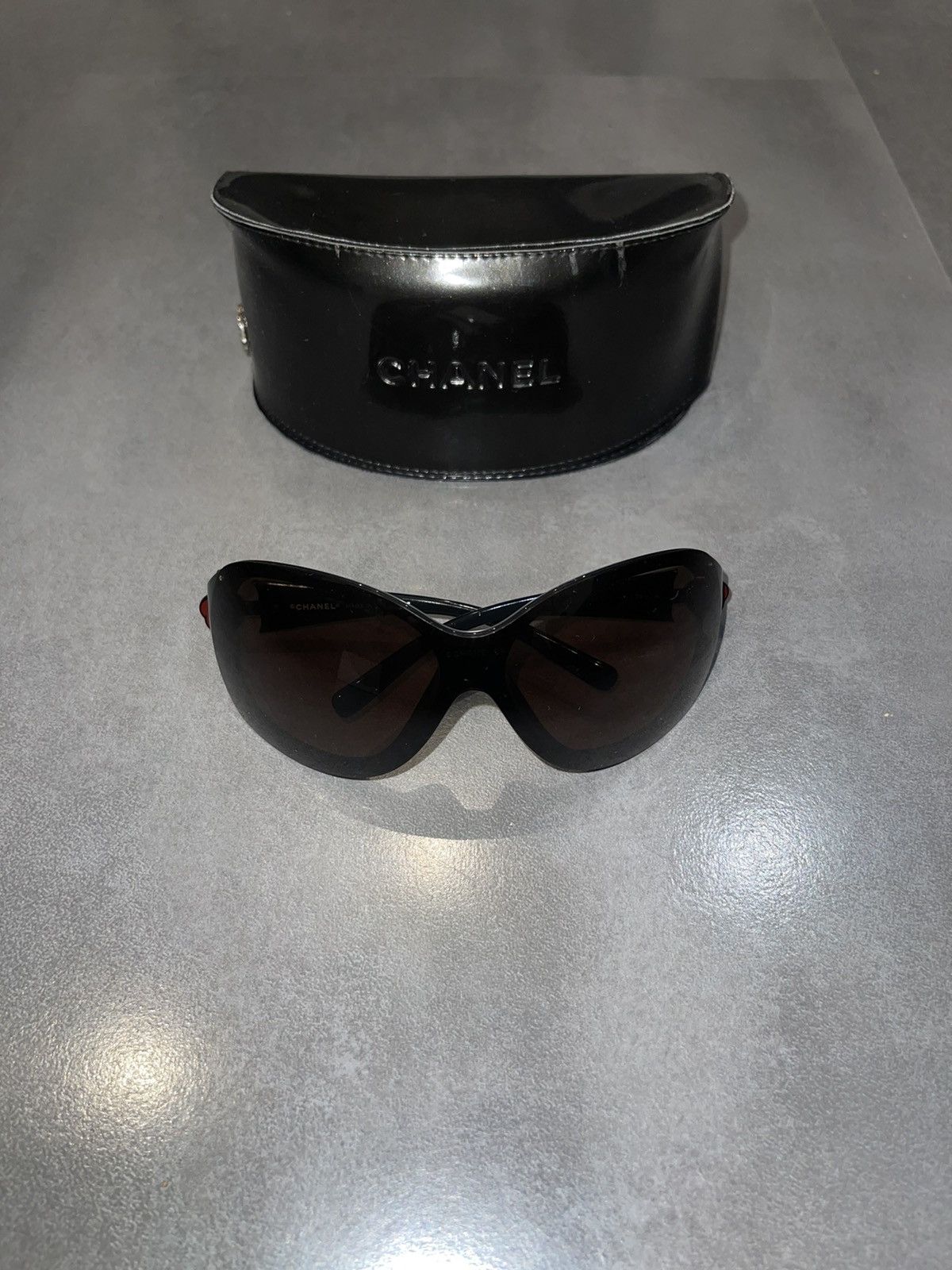 Chanel Chanel 6032 C.888/73 Brown Shield Sunglasses Size ONE SIZE - 10 Thumbnail