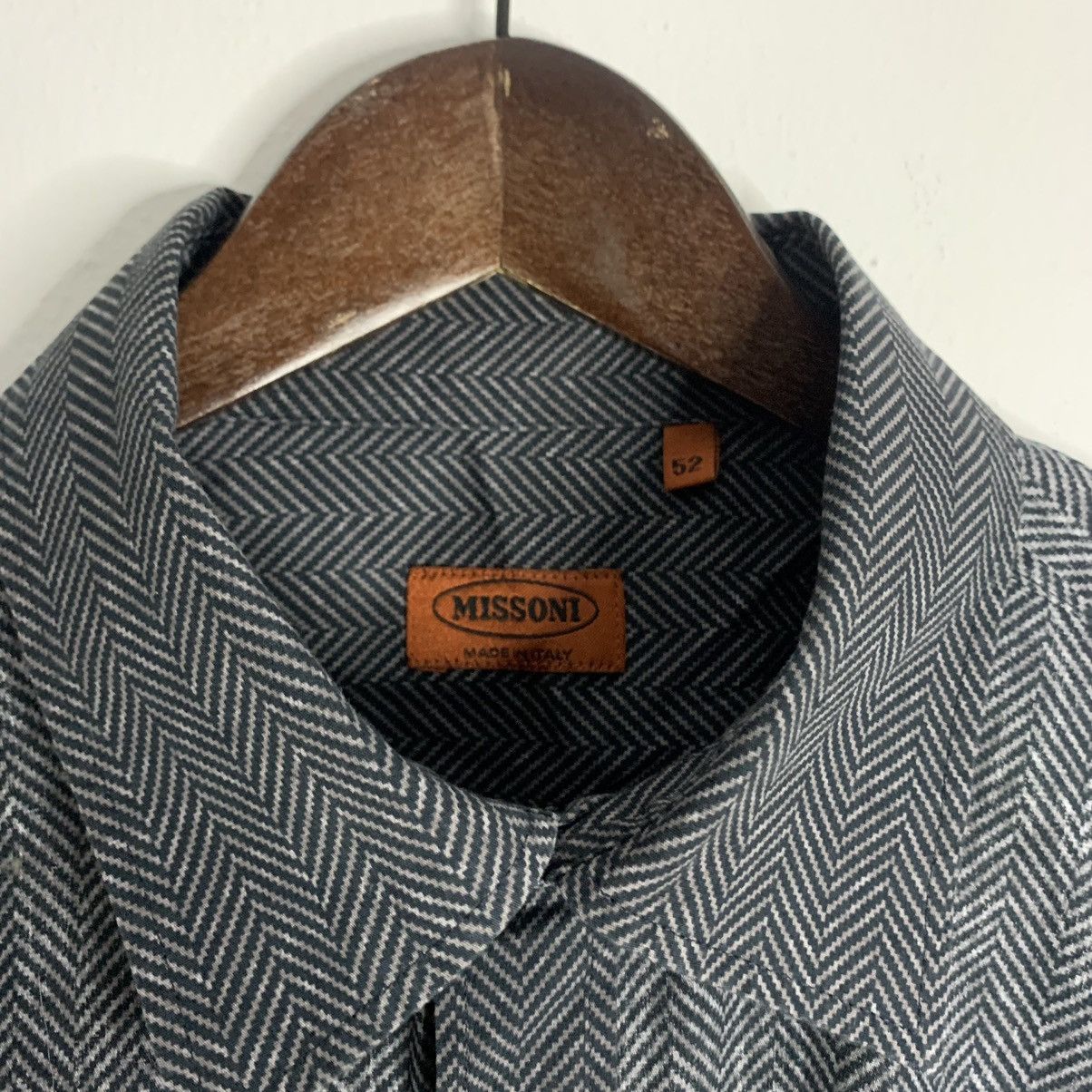 Missoni Missoni Grey Cotton Shirt Size US L / EU 52-54 / 3 - 5 Thumbnail