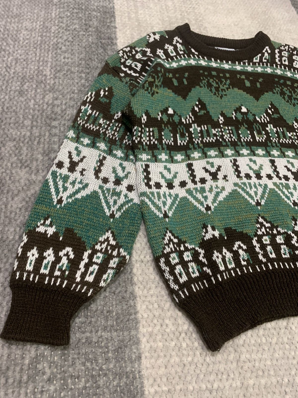 Aran Isles Knitwear × Japanese Brand ROCK CANYON Fullprinted Intarsia Knitwer Pullover Sweater Size US L / EU 52-54 / 3 - 5 Thumbnail