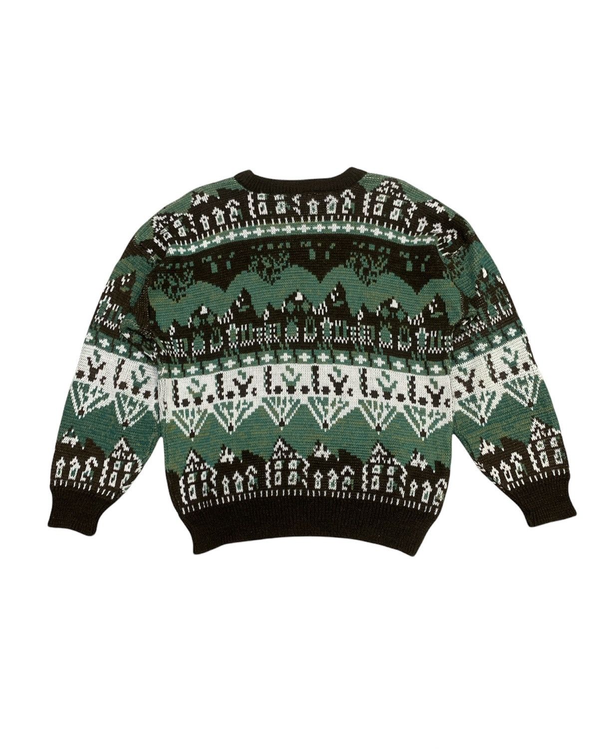 Aran Isles Knitwear × Japanese Brand ROCK CANYON Fullprinted Intarsia Knitwer Pullover Sweater Size US L / EU 52-54 / 3 - 2 Thumbnail