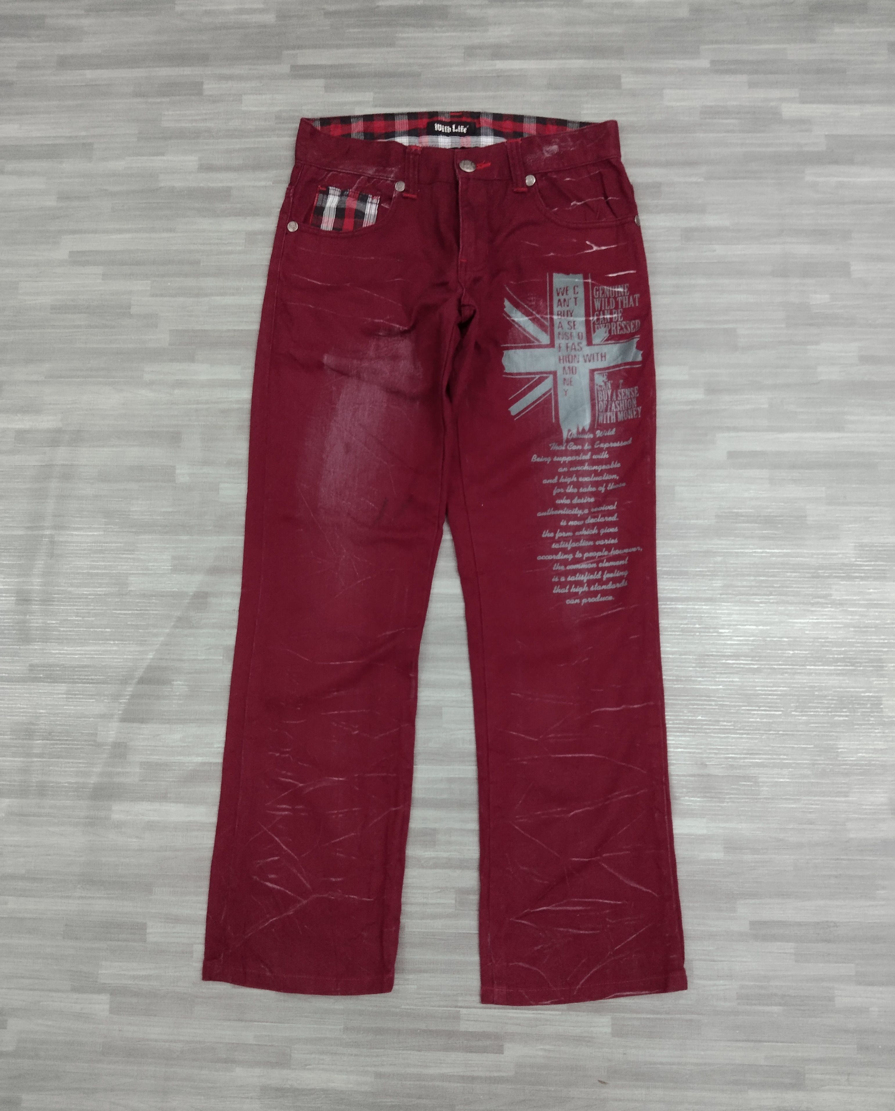 Japanese Brand SUPER SICK ILLUSTRATION WILD LIFE DENIM PANTS Size US 29 - 2 Thumbnail