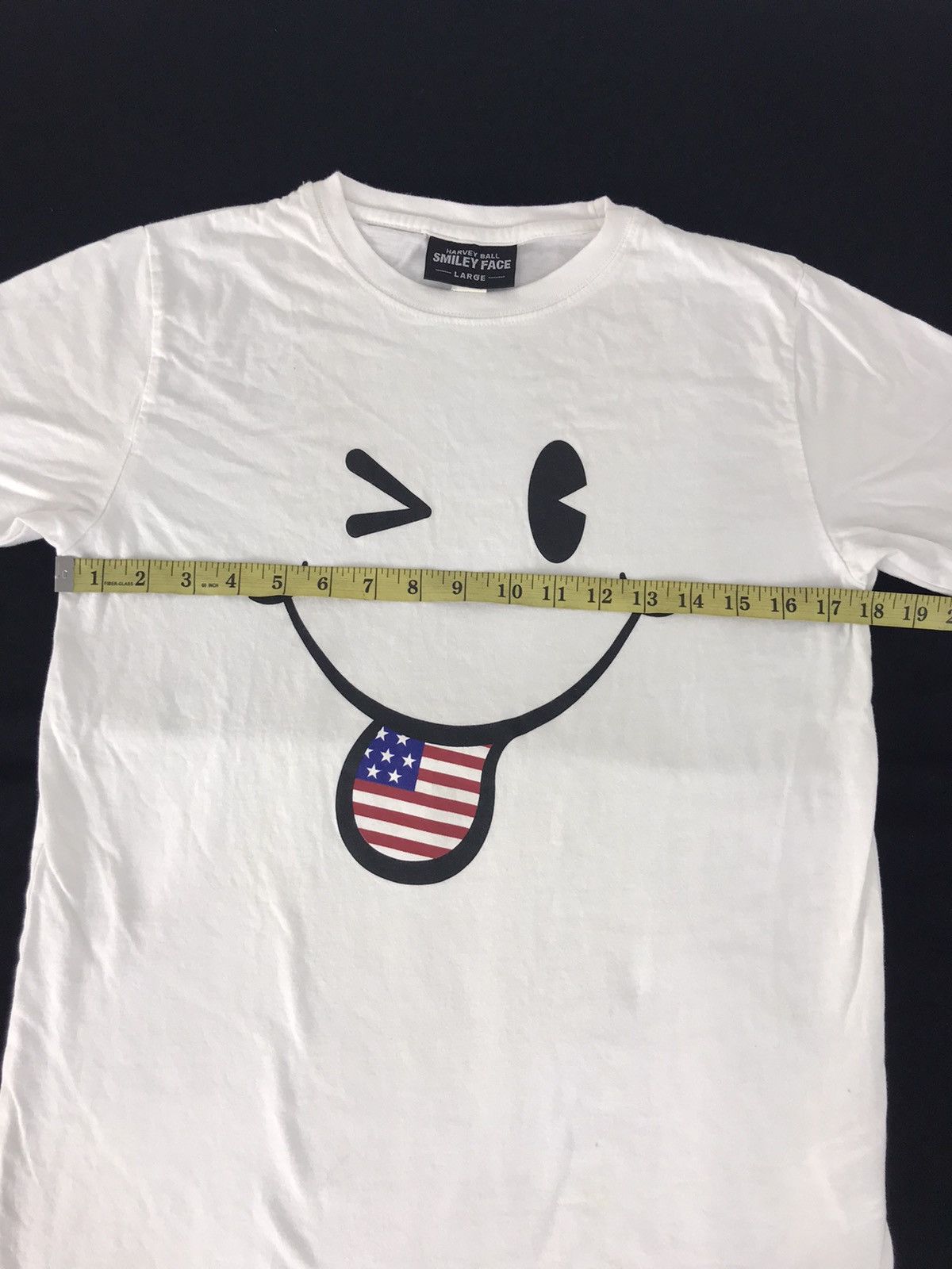 Vintage Harvey Ball Smiley Face Big Logo American Flag Size US S / EU 44-46 / 1 - 8 Thumbnail