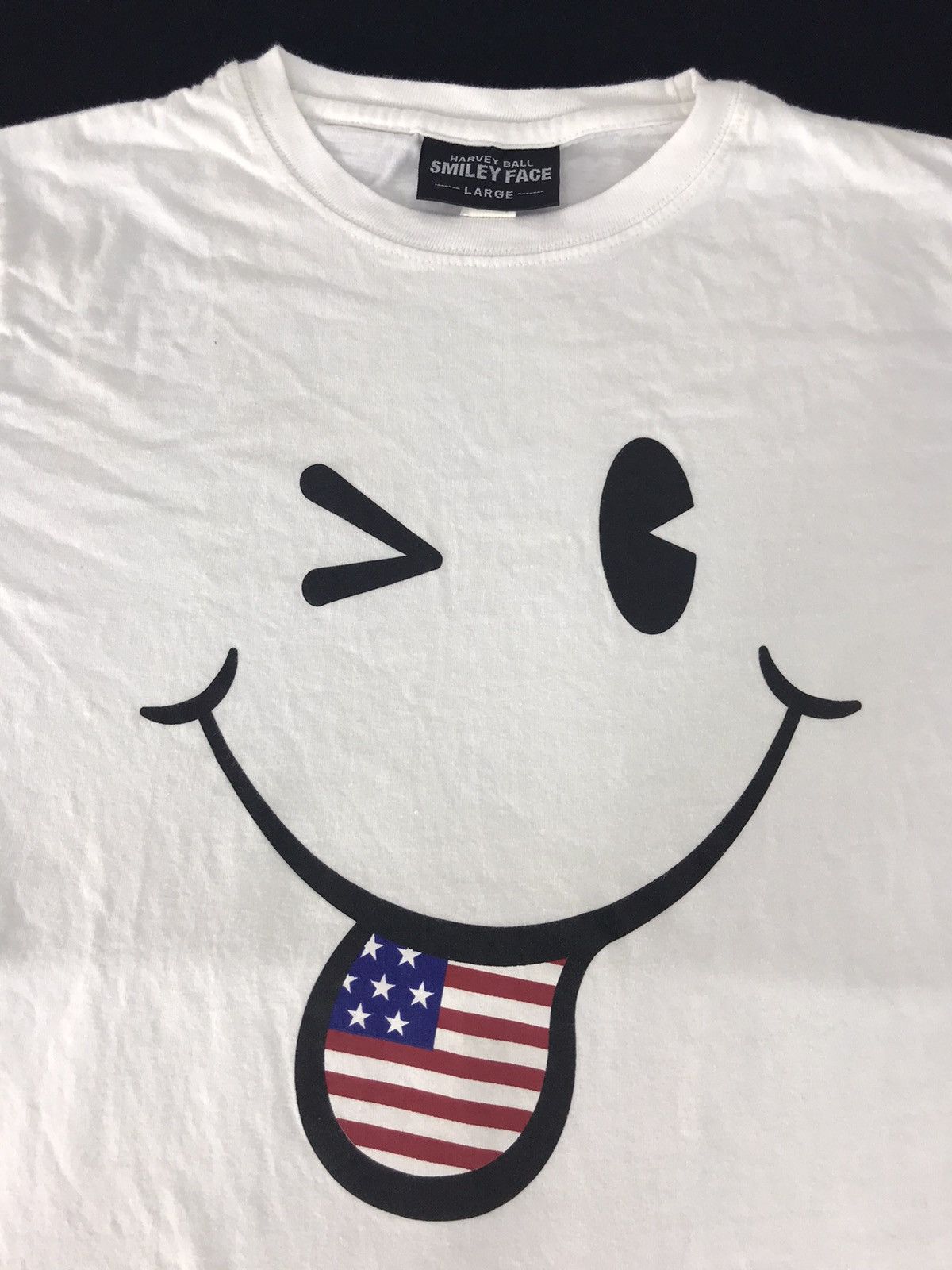 Vintage Harvey Ball Smiley Face Big Logo American Flag Size US S / EU 44-46 / 1 - 3 Thumbnail