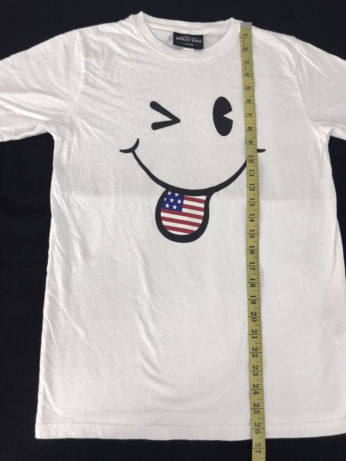 Vintage Harvey Ball Smiley Face Big Logo American Flag Size US S / EU 44-46 / 1 - 9 Thumbnail