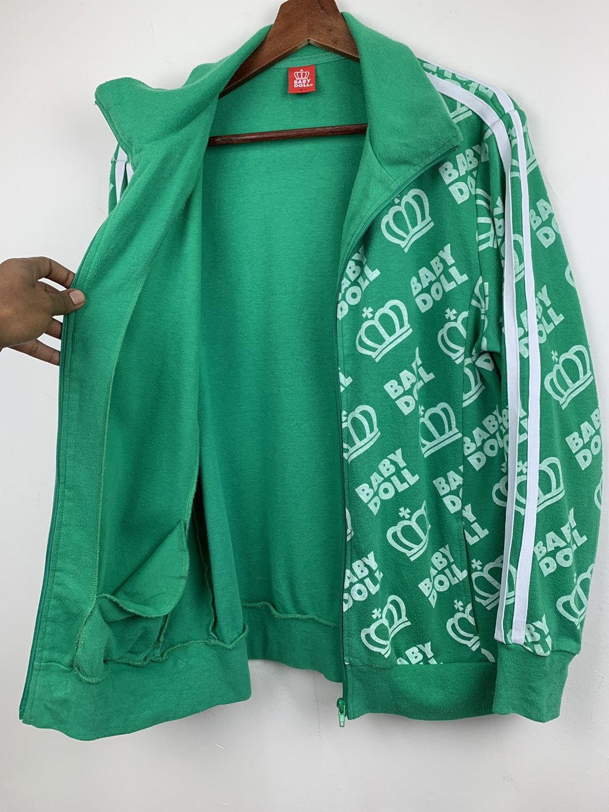 OVER THE STRiPES BABY DOLL Monogram Allover Fullprinted Zipper Light Jacket Size US L / EU 52-54 / 3 - 8 Thumbnail