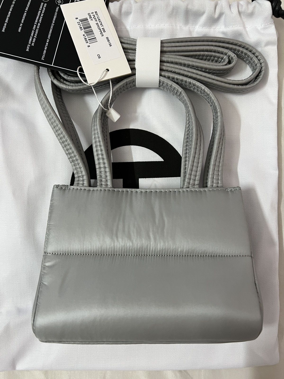 Telfar Telfar Puffer Nylon Grey Small Shopper Shopping Bag Purse Size ONE SIZE - 3 Thumbnail