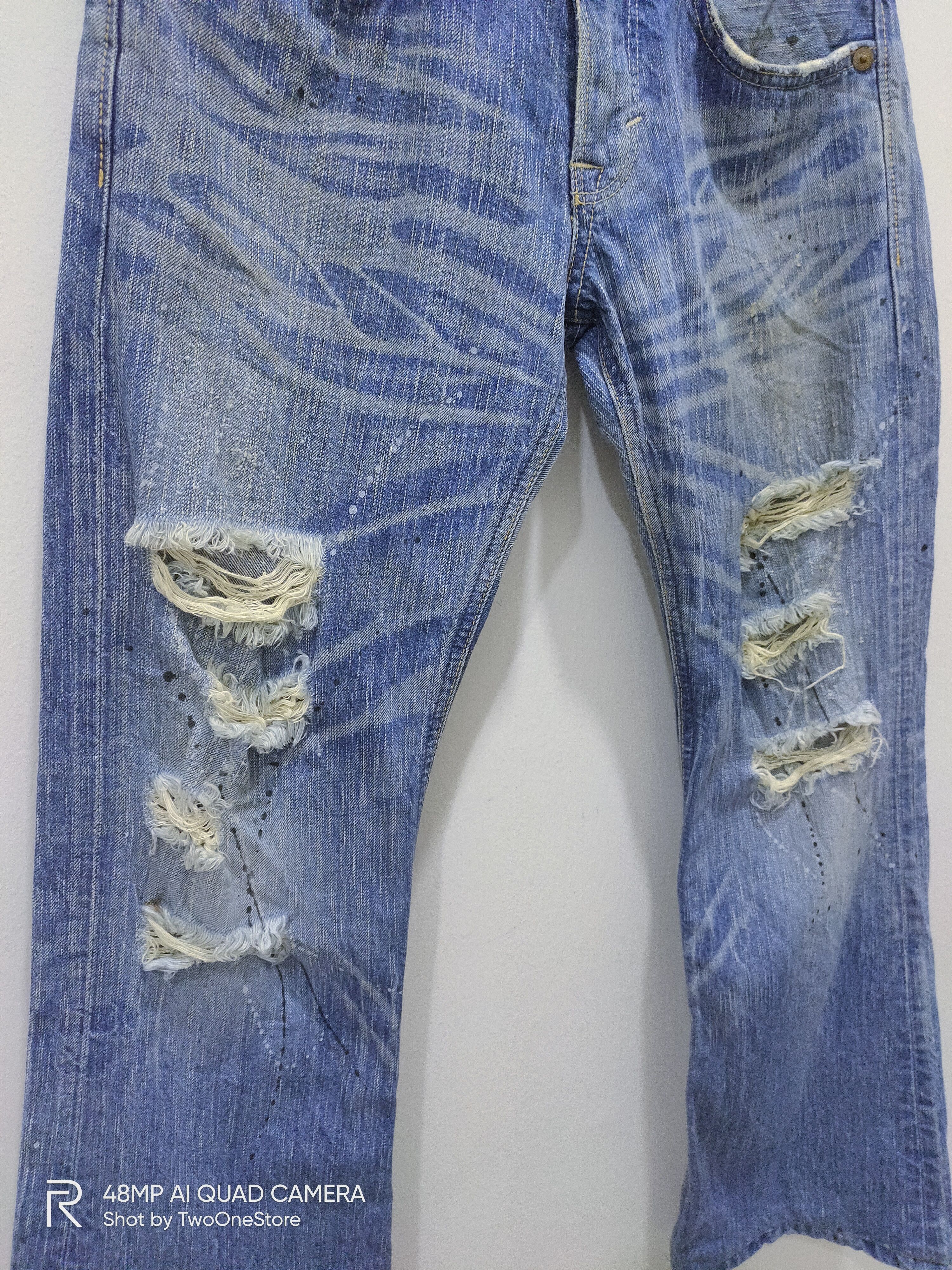 Edwin Vintage Painter EDWIN 503 BLUE TRIP Distressed Denim Jeans Size US 29 - 19 Thumbnail