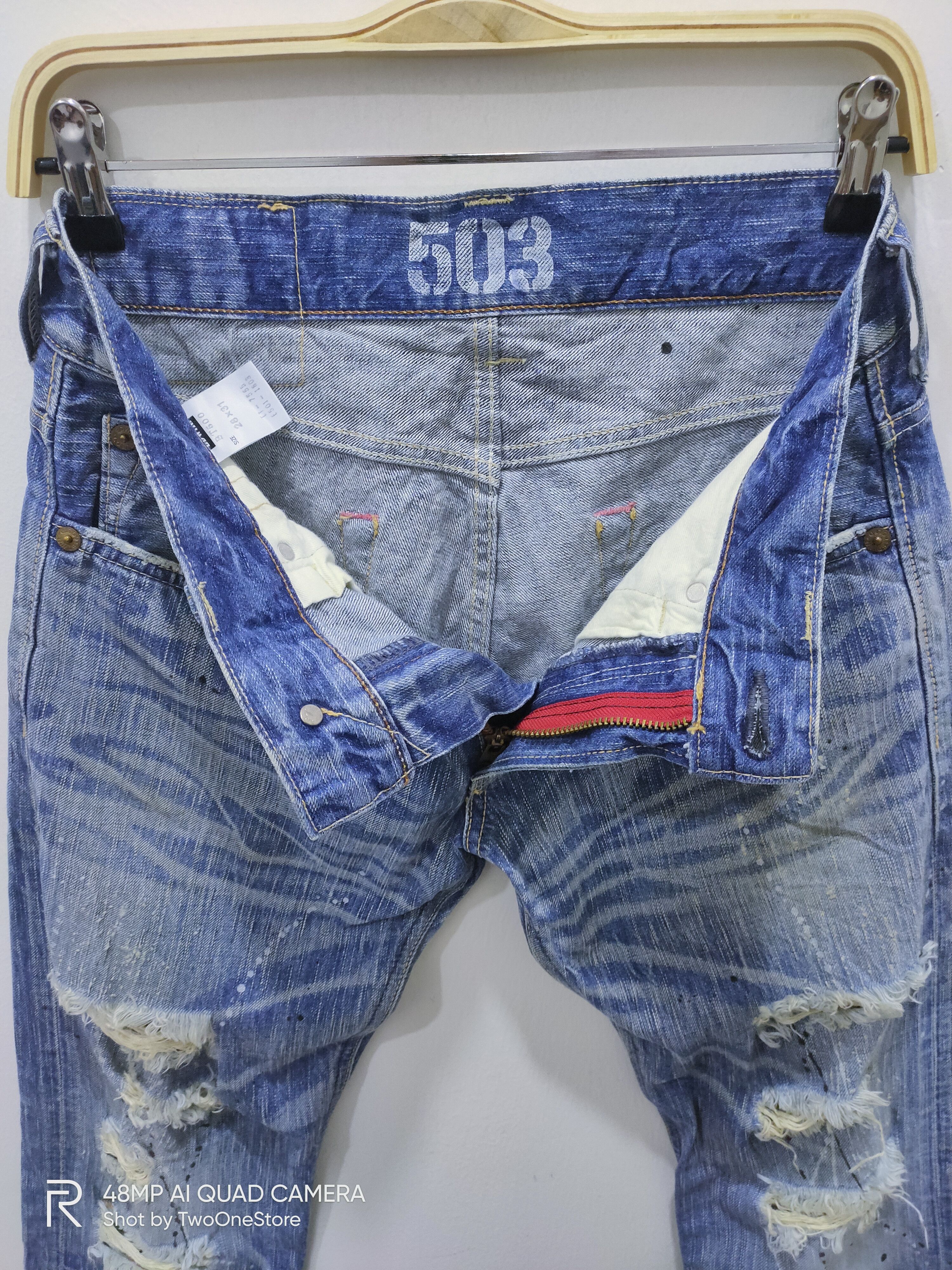 Edwin Vintage Painter EDWIN 503 BLUE TRIP Distressed Denim Jeans Size US 29 - 13 Thumbnail