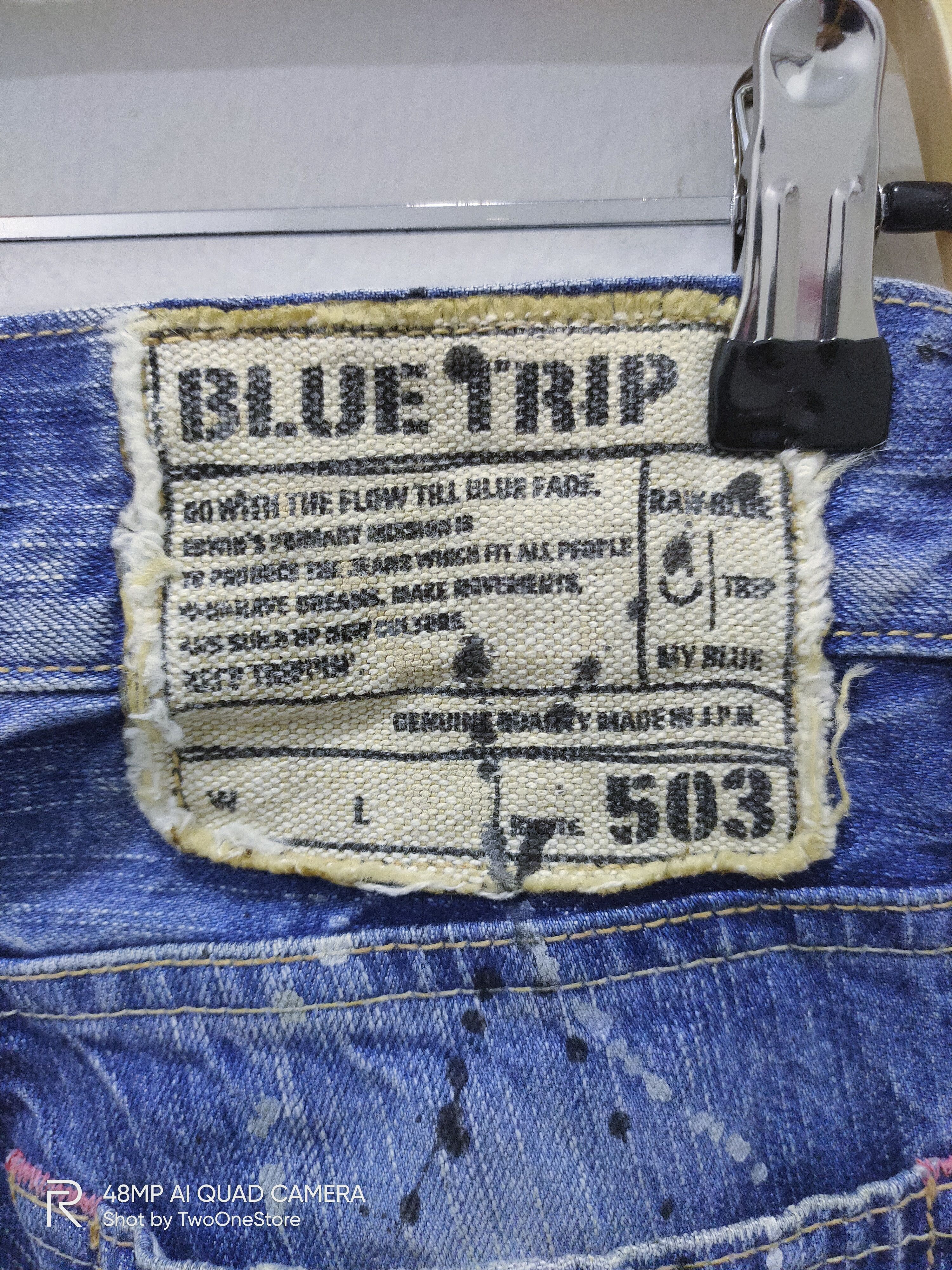 Edwin Vintage Painter EDWIN 503 BLUE TRIP Distressed Denim Jeans Size US 29 - 7 Thumbnail