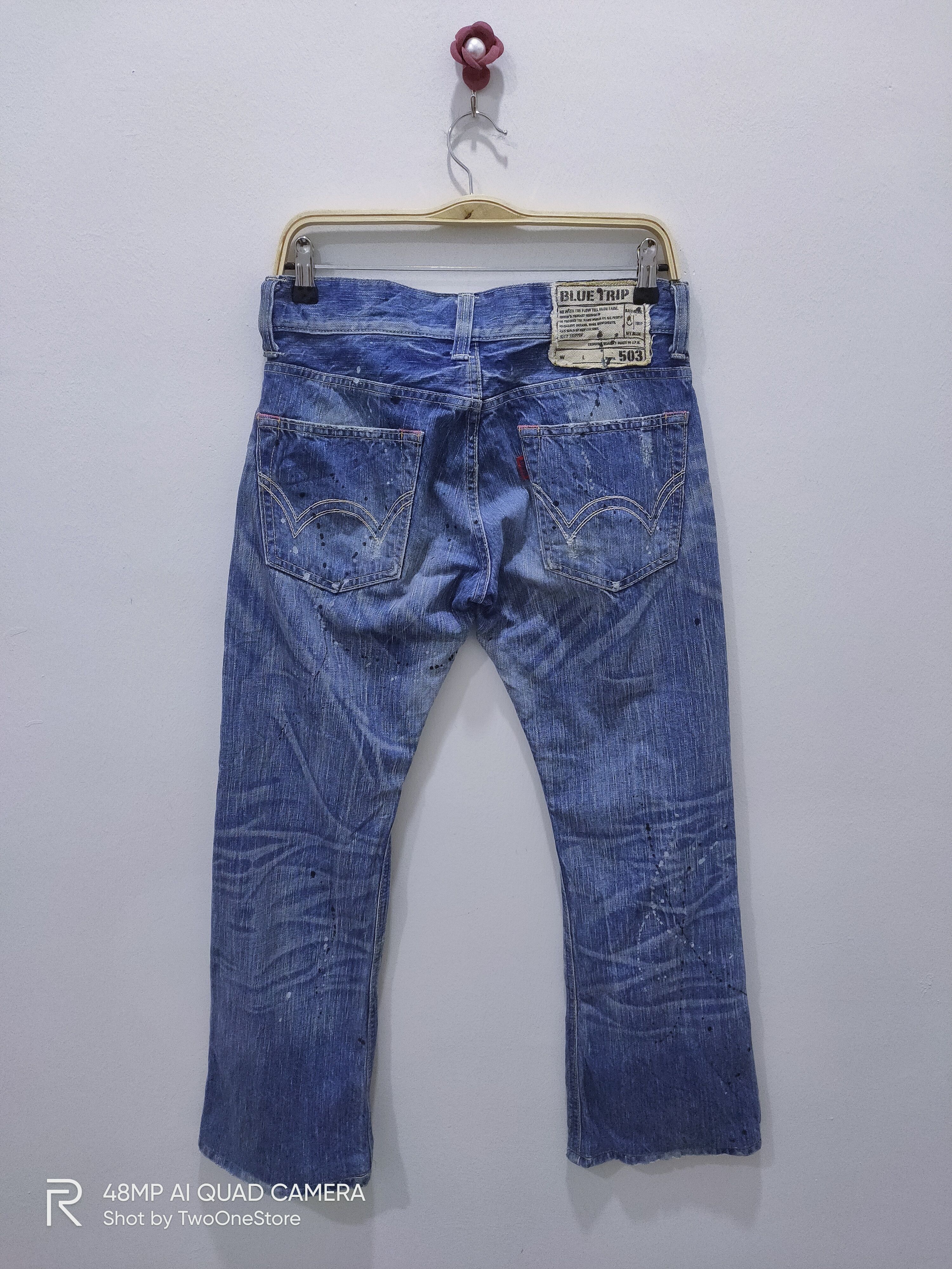 Edwin Vintage Painter EDWIN 503 BLUE TRIP Distressed Denim Jeans Size US 29 - 11 Thumbnail