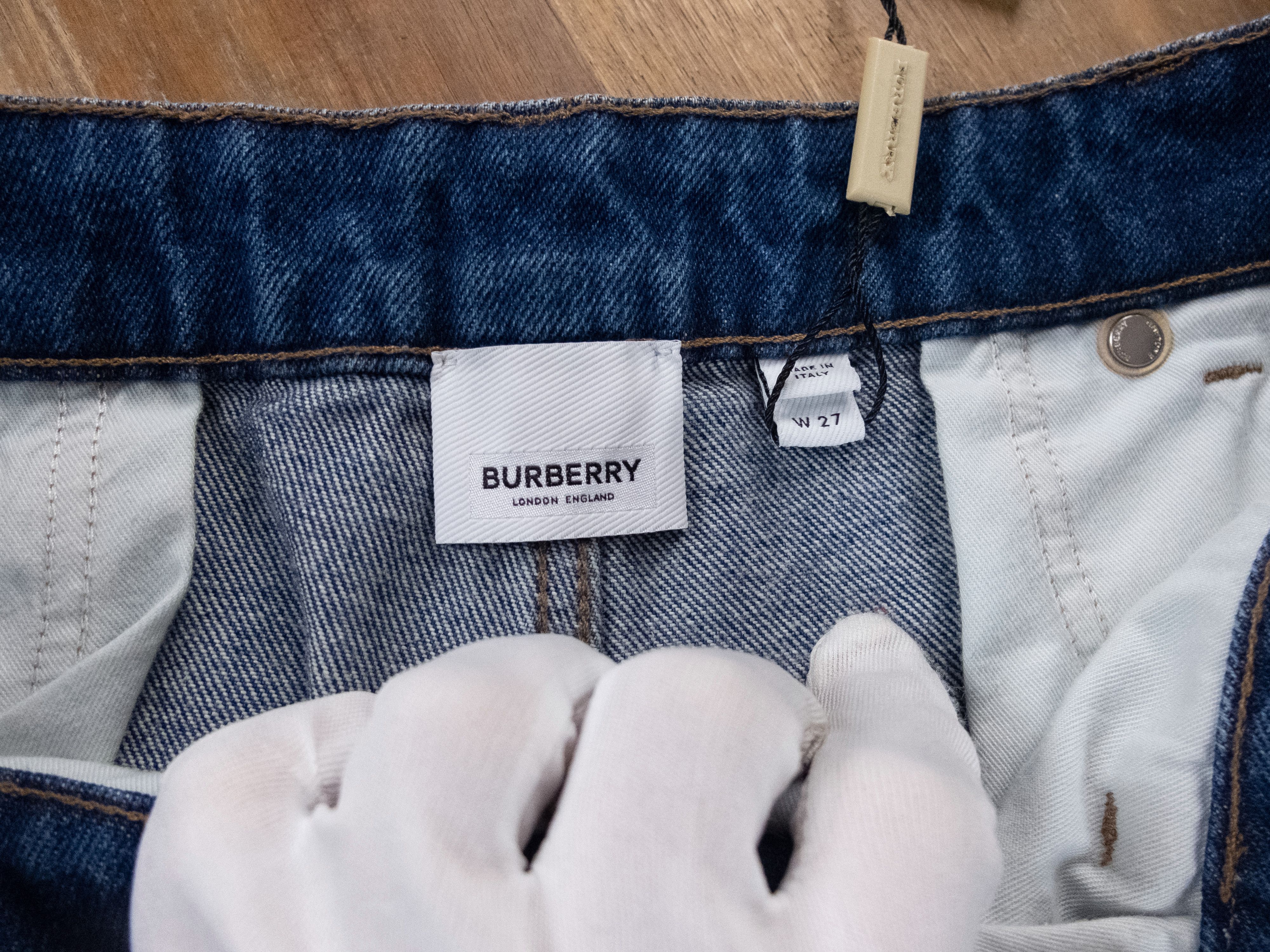 Burberry BURBERRY Monik straight leg high waist indigo blue jeans 27 Size 27" / US 4 / IT 40 - 10 Thumbnail