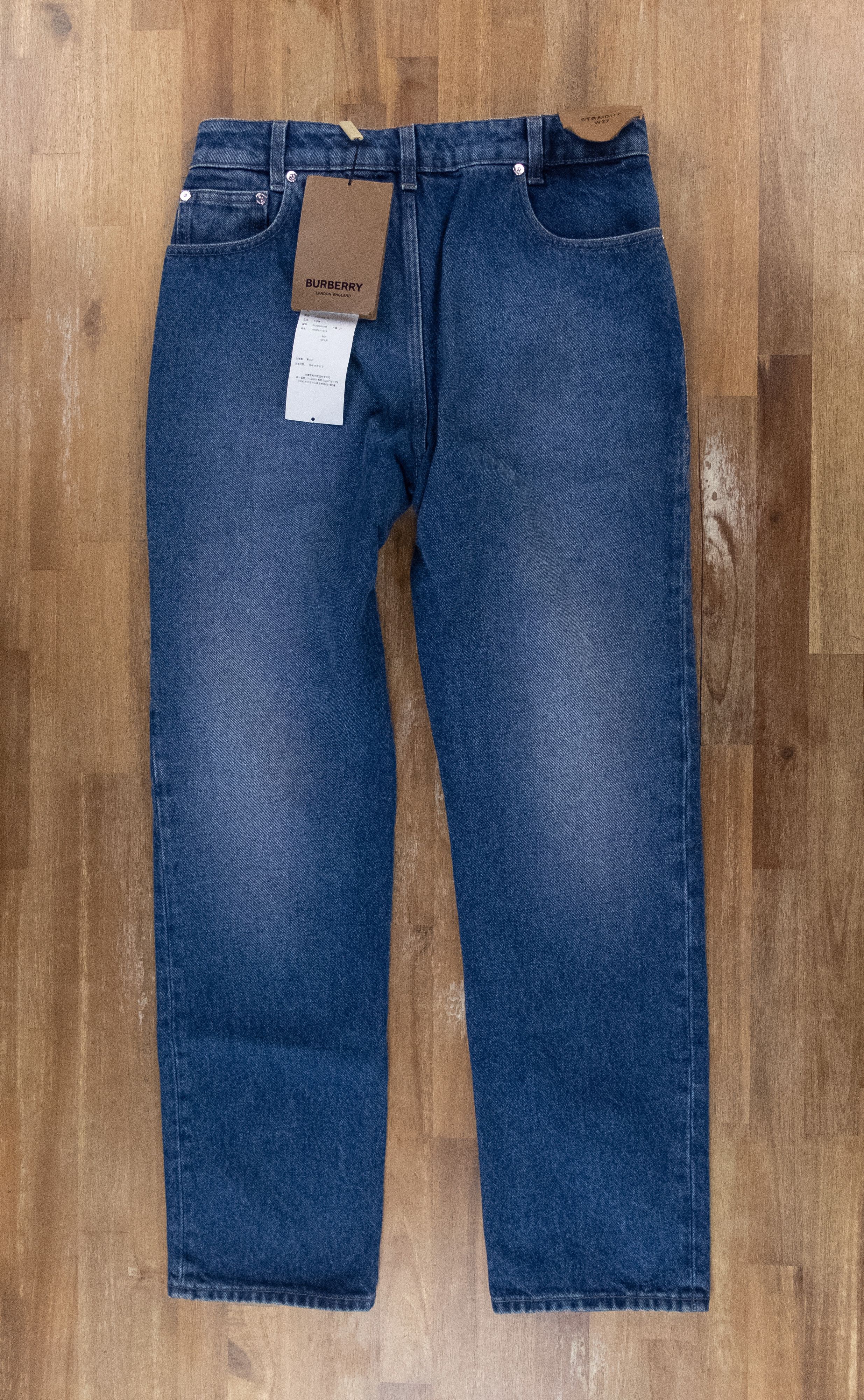 Burberry BURBERRY Monik straight leg high waist indigo blue jeans 27 Size 27" / US 4 / IT 40 - 1 Thumbnail