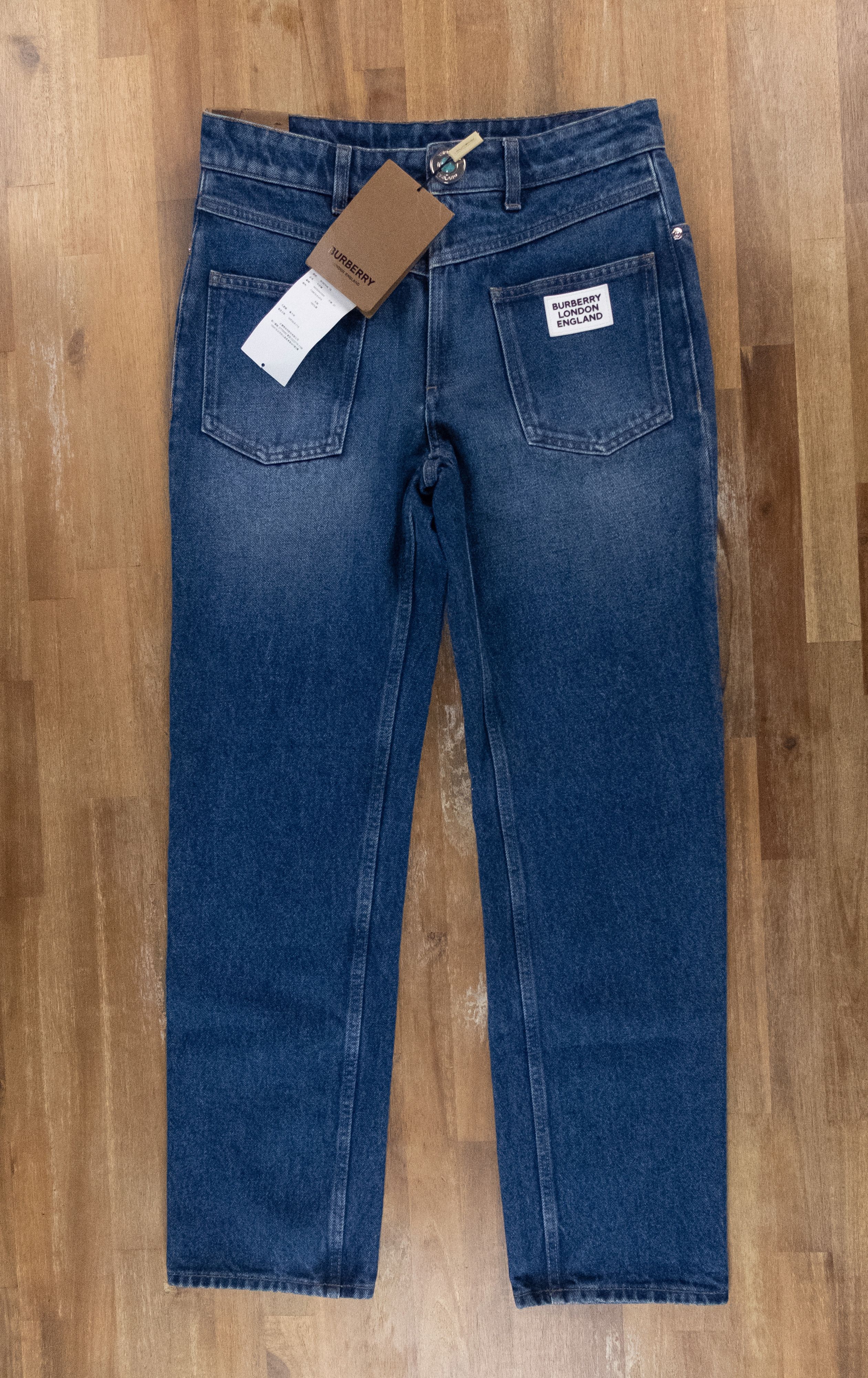 Burberry BURBERRY Monik straight leg high waist indigo blue jeans 27 Size 27" / US 4 / IT 40 - 7 Thumbnail