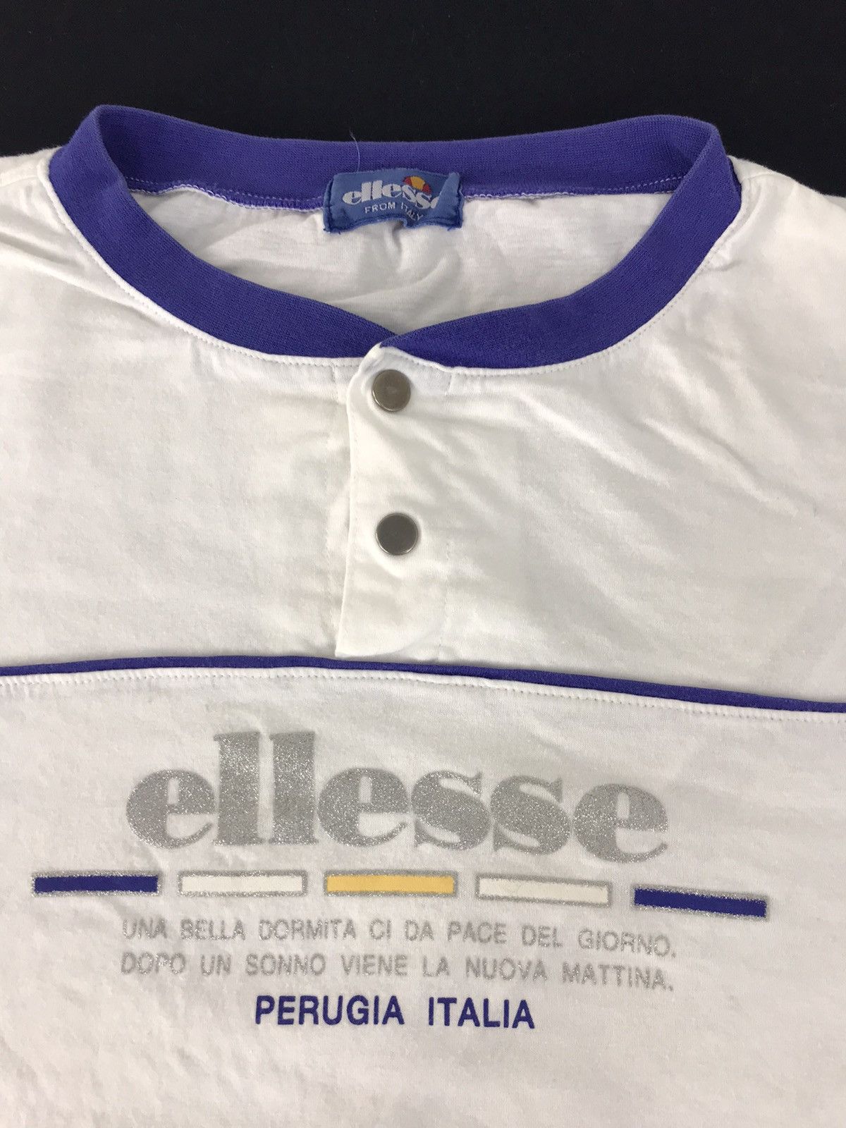 Ellesse × Japanese Brand Ellesse Perugia Italy Ring Style T-shirt Tee Printed Size M / US 6-8 / IT 42-44 - 2 Thumbnail