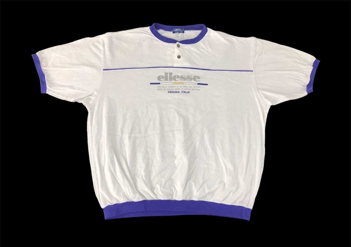 Ellesse × Japanese Brand Ellesse Perugia Italy Ring Style T-shirt Tee Printed Size M / US 6-8 / IT 42-44 - 1 Thumbnail