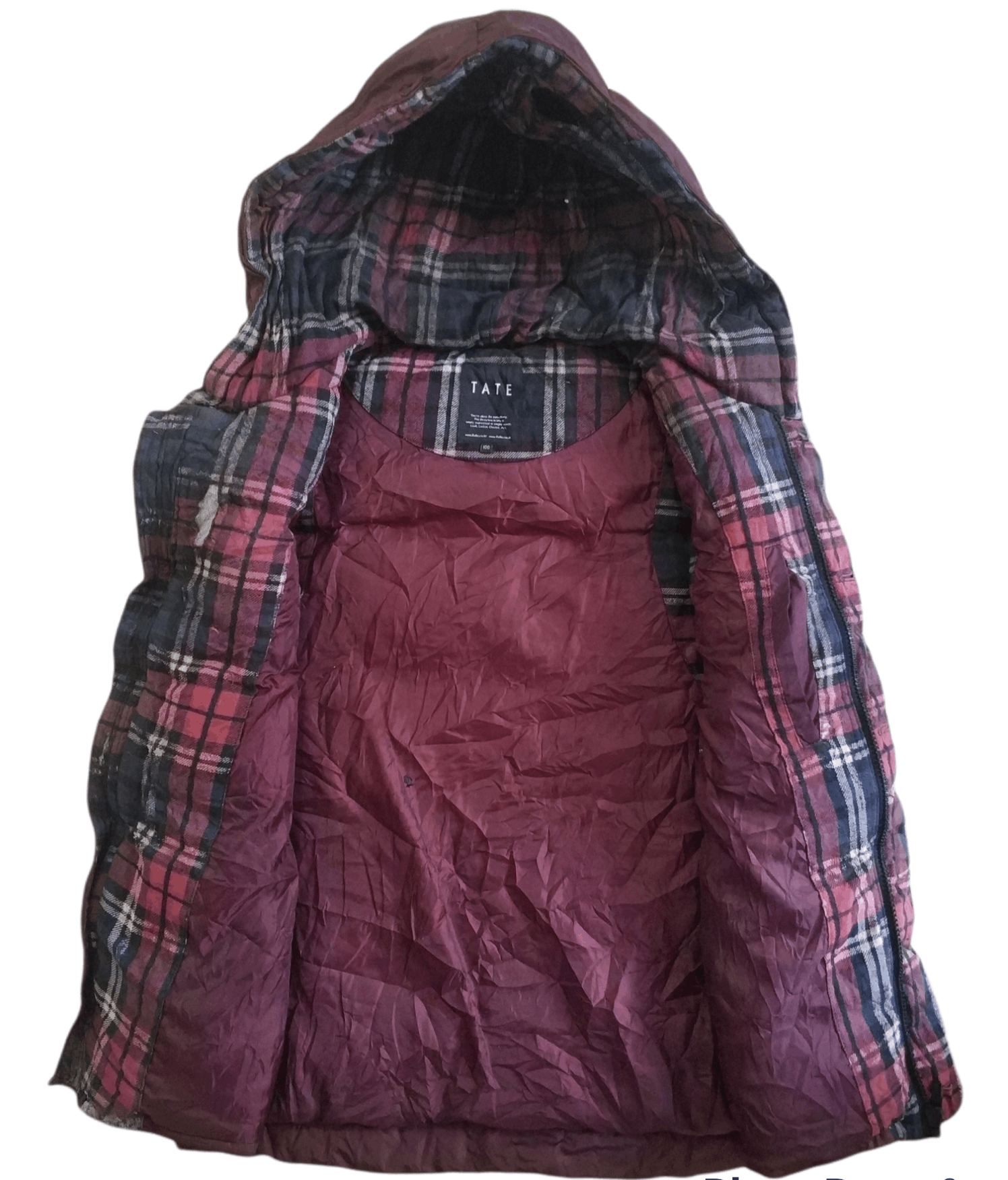 Japanese Brand 🔥Distressed Tate Maroon Puffer Vest Jacket Size US S / EU 44-46 / 1 - 2 Thumbnail