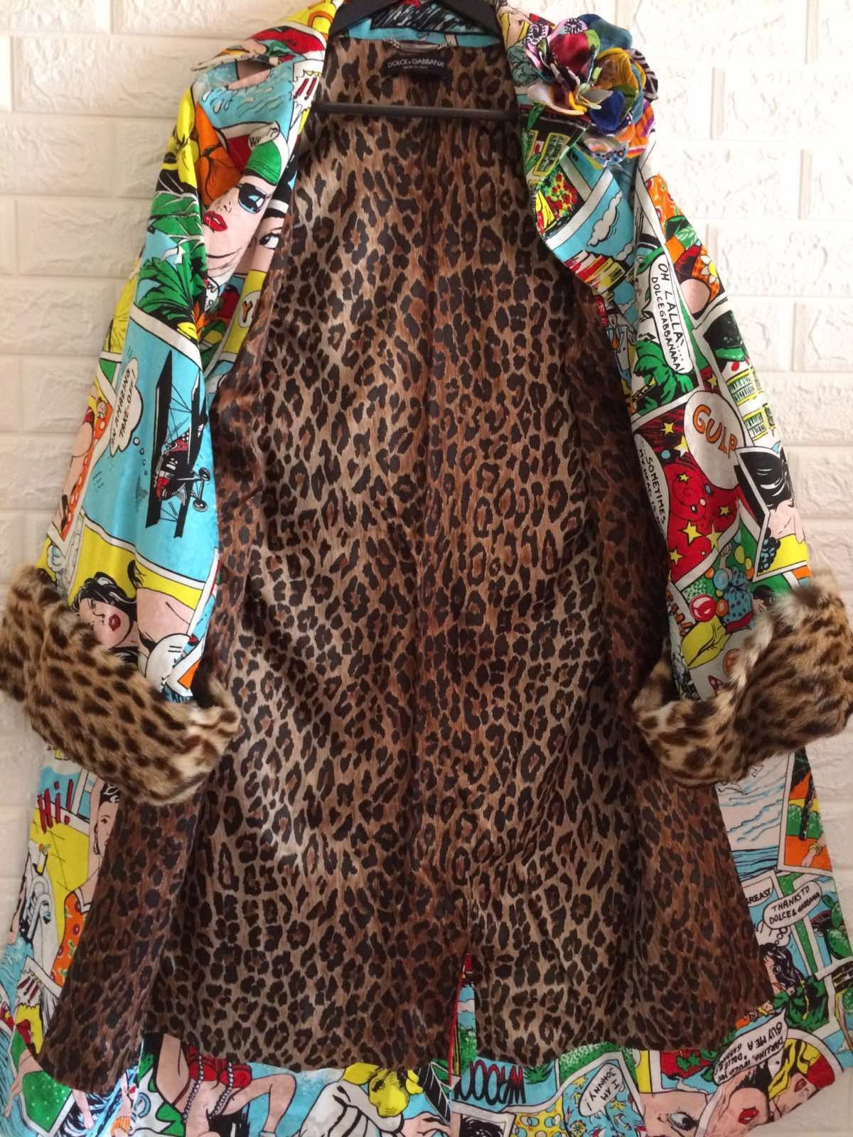 Dolce & Gabbana 🐆🐆2004 Exclusive Vintage Dolce & Gabbana Comic Logo Coat Size M / US 6-8 / IT 42-44 - 3 Thumbnail