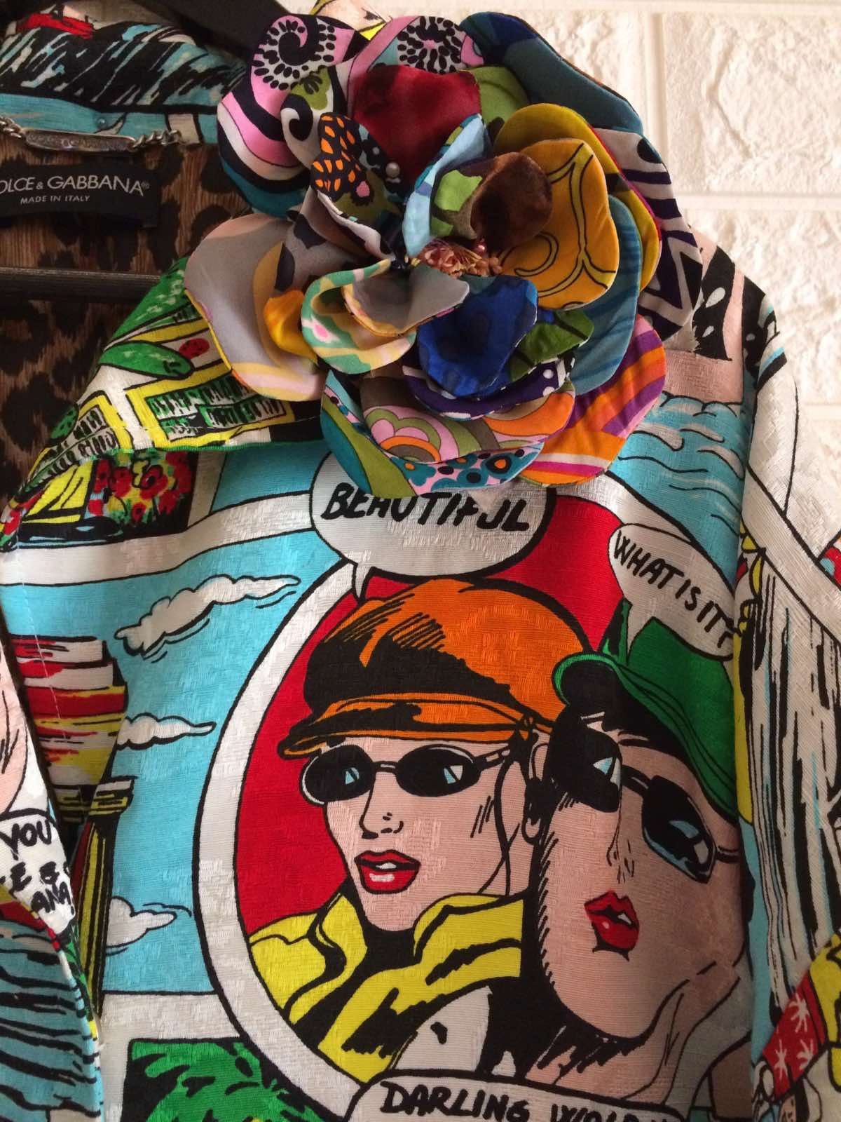 Dolce & Gabbana 🐆🐆2004 Exclusive Vintage Dolce & Gabbana Comic Logo Coat Size M / US 6-8 / IT 42-44 - 5 Thumbnail
