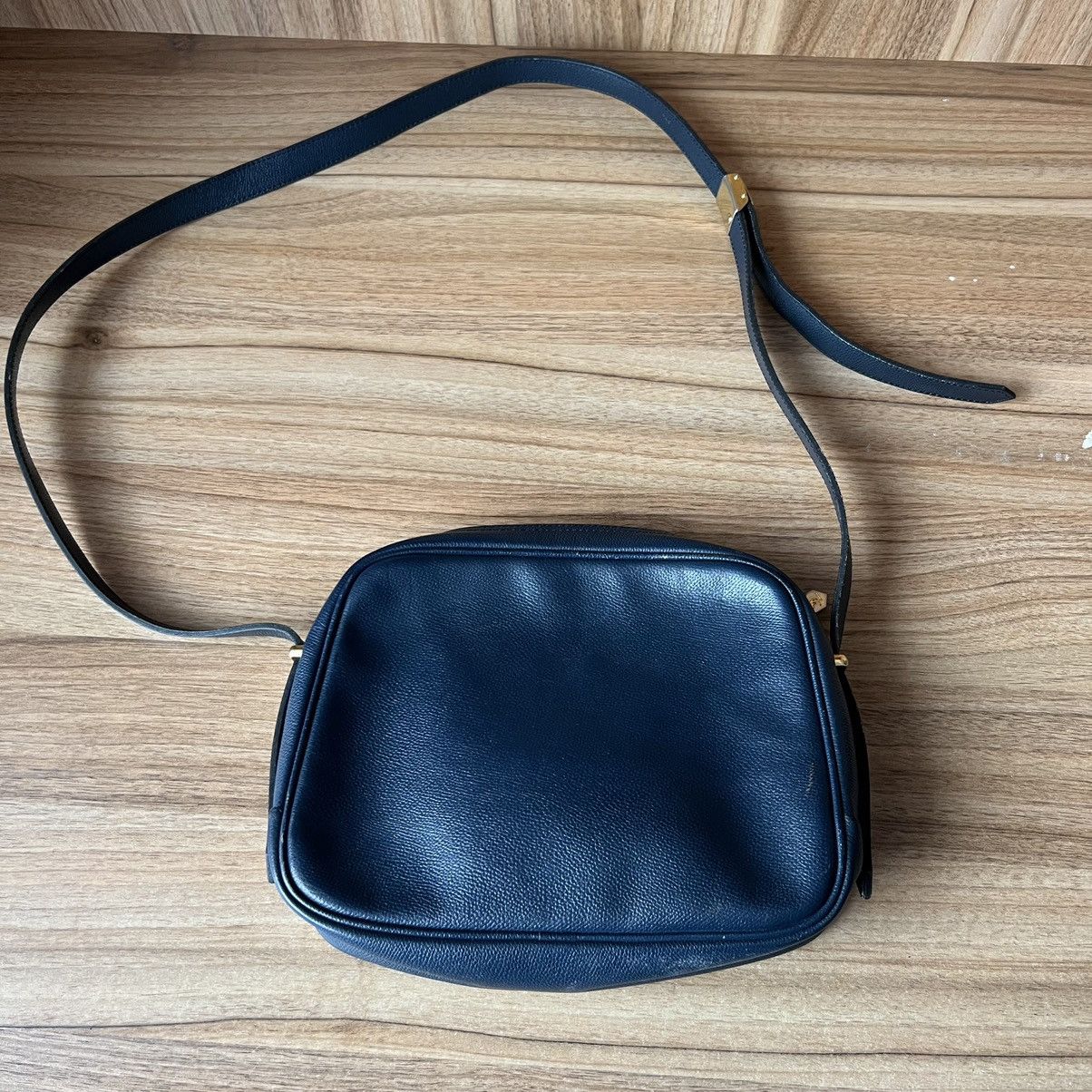 Vintage 🔥Vintage 80s Yves Saint Laurent Navy Shoulder Bag Size ONE SIZE - 5 Thumbnail