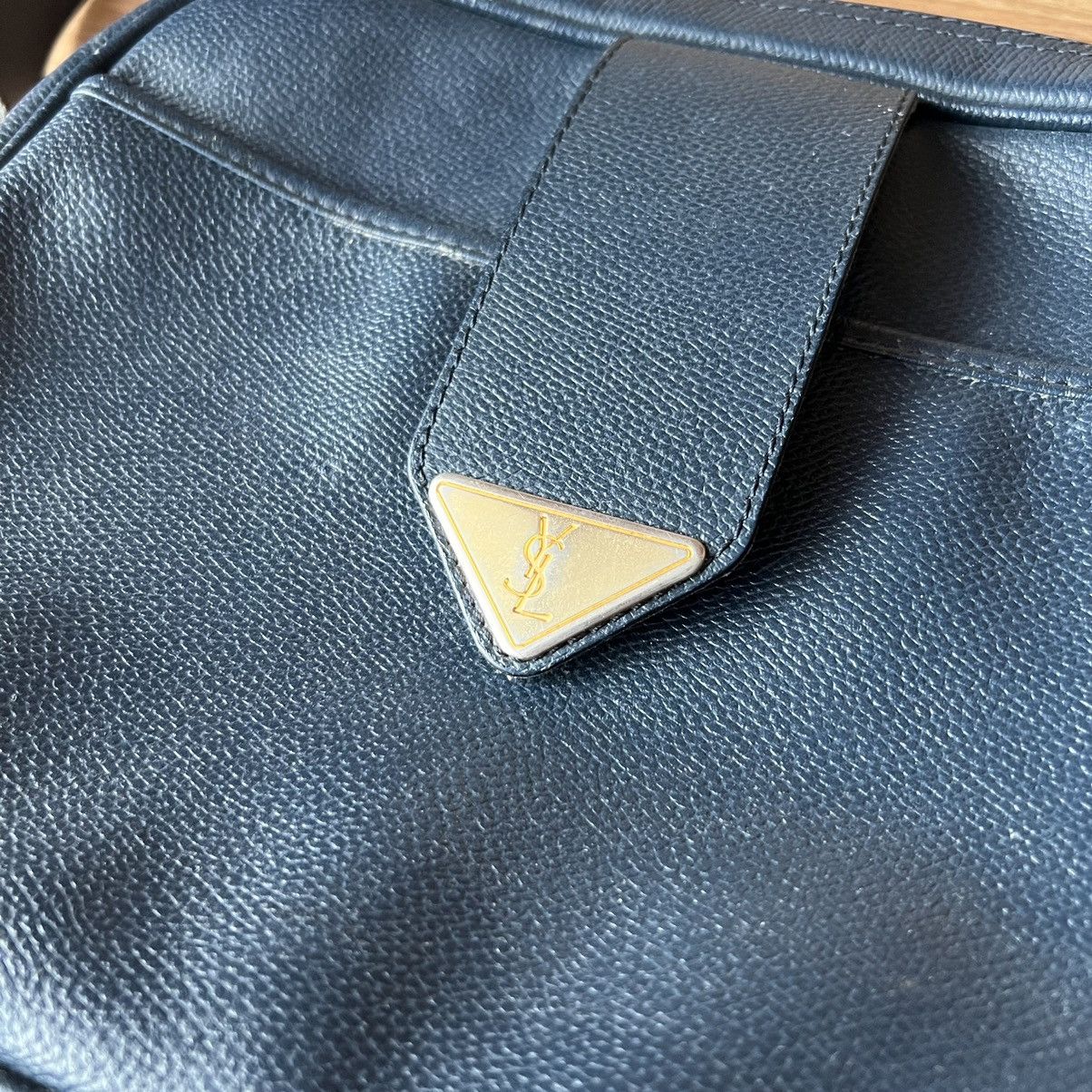 Vintage 🔥Vintage 80s Yves Saint Laurent Navy Shoulder Bag Size ONE SIZE - 4 Thumbnail
