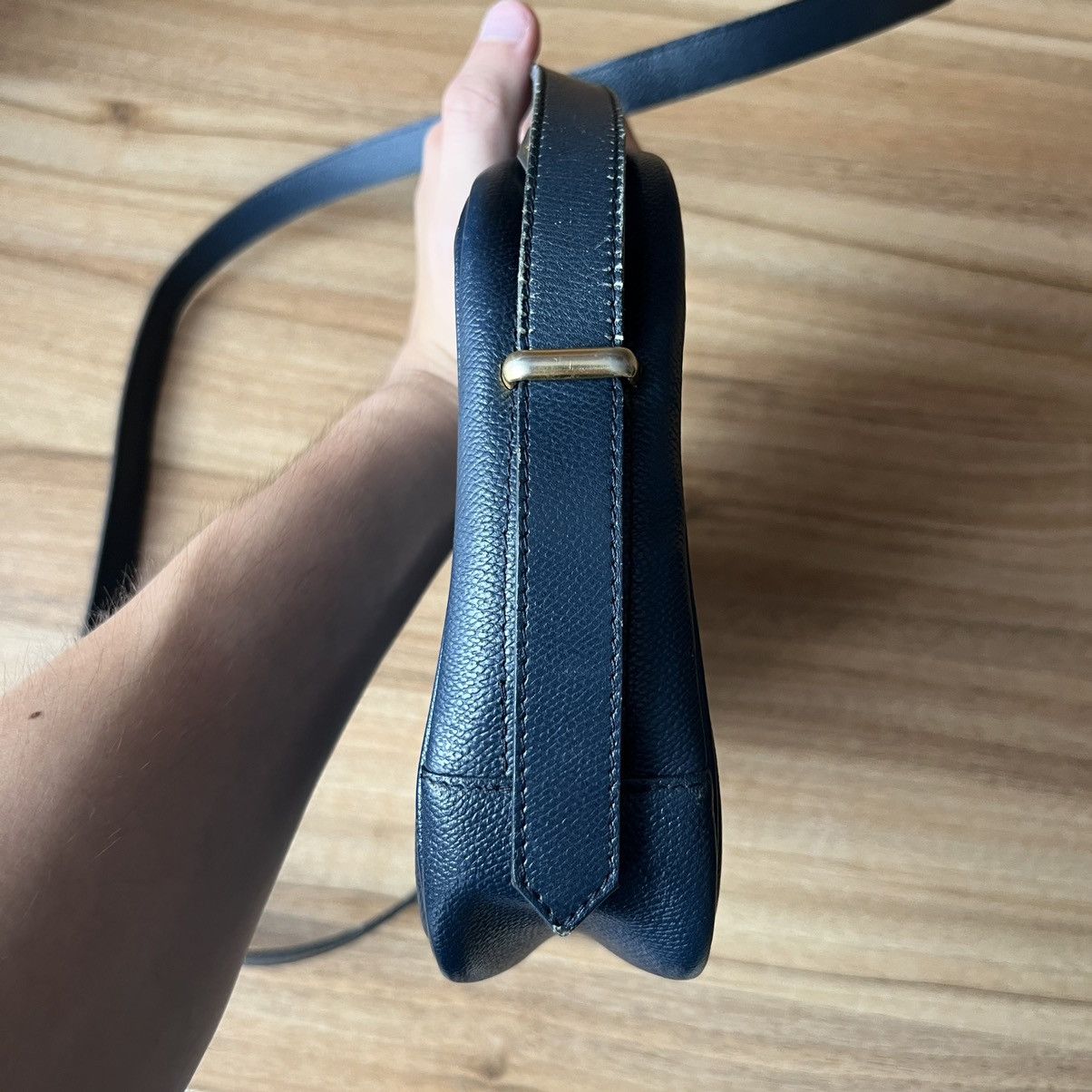 Vintage 🔥Vintage 80s Yves Saint Laurent Navy Shoulder Bag Size ONE SIZE - 7 Thumbnail