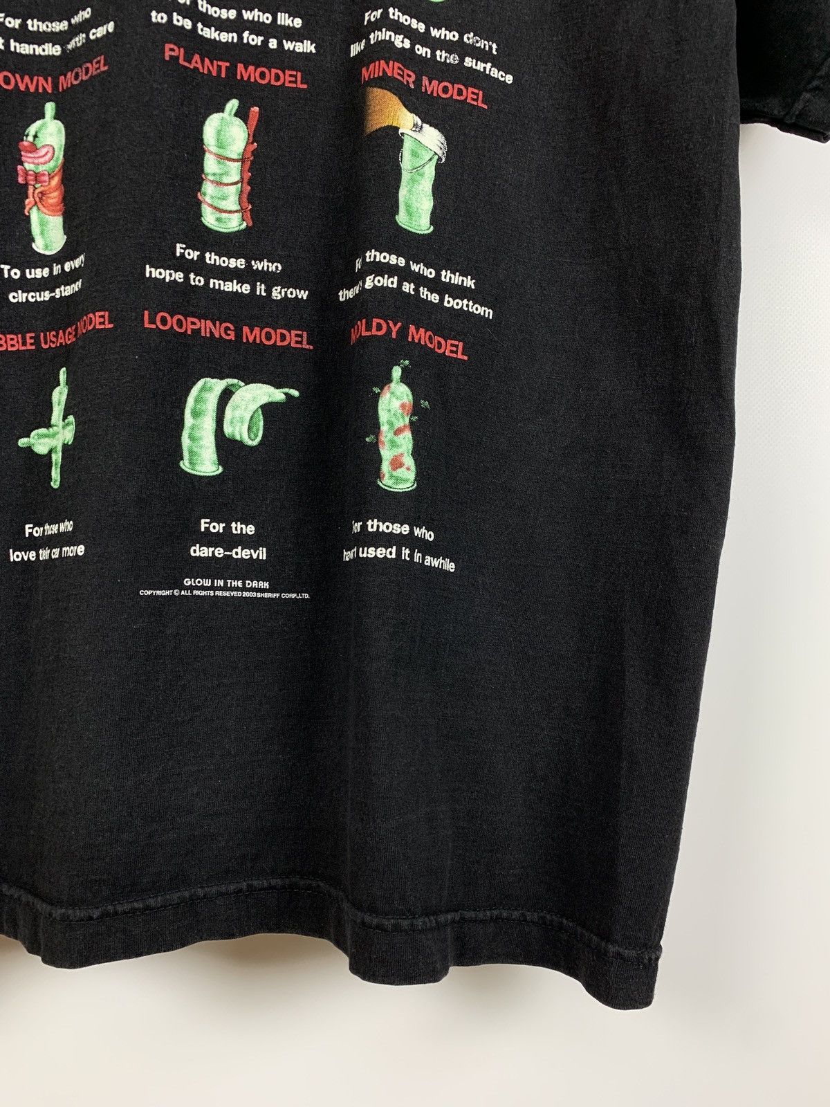 Vintage 2003 Vintage Condom Model Graphic Crazy Humor T-Shirt Size US M / EU 48-50 / 2 - 6 Thumbnail
