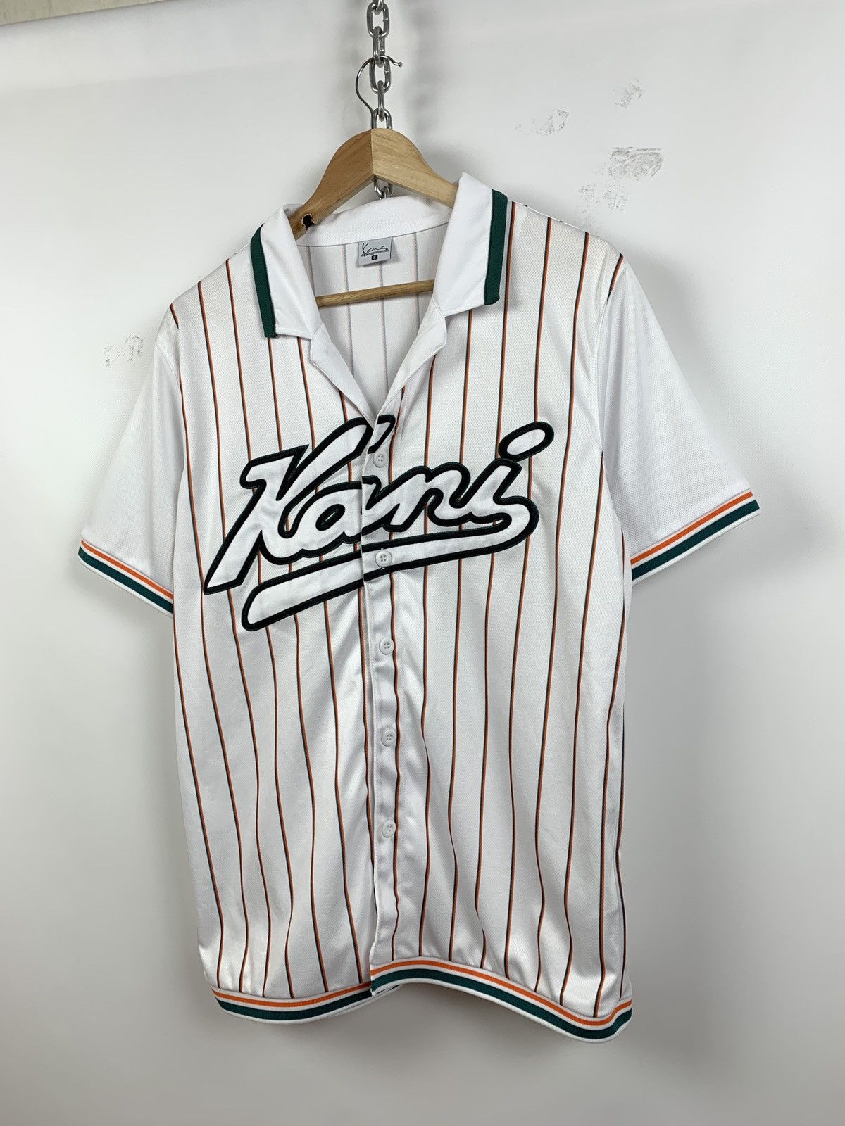 Karl Kani Karl Kani Big Logo Jersey Striped Shirt Size US S / EU 44-46 / 1 - 7 Thumbnail