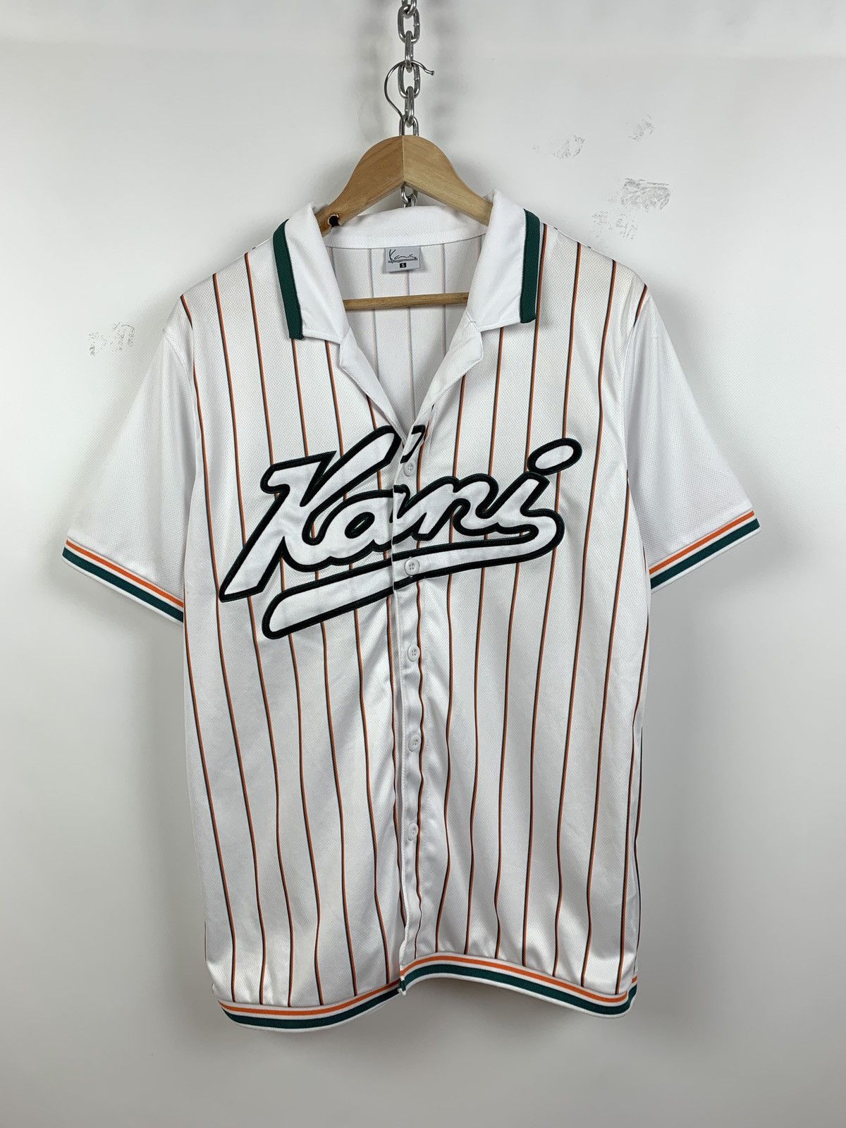 Karl Kani Karl Kani Big Logo Jersey Striped Shirt Size US S / EU 44-46 / 1 - 3 Thumbnail