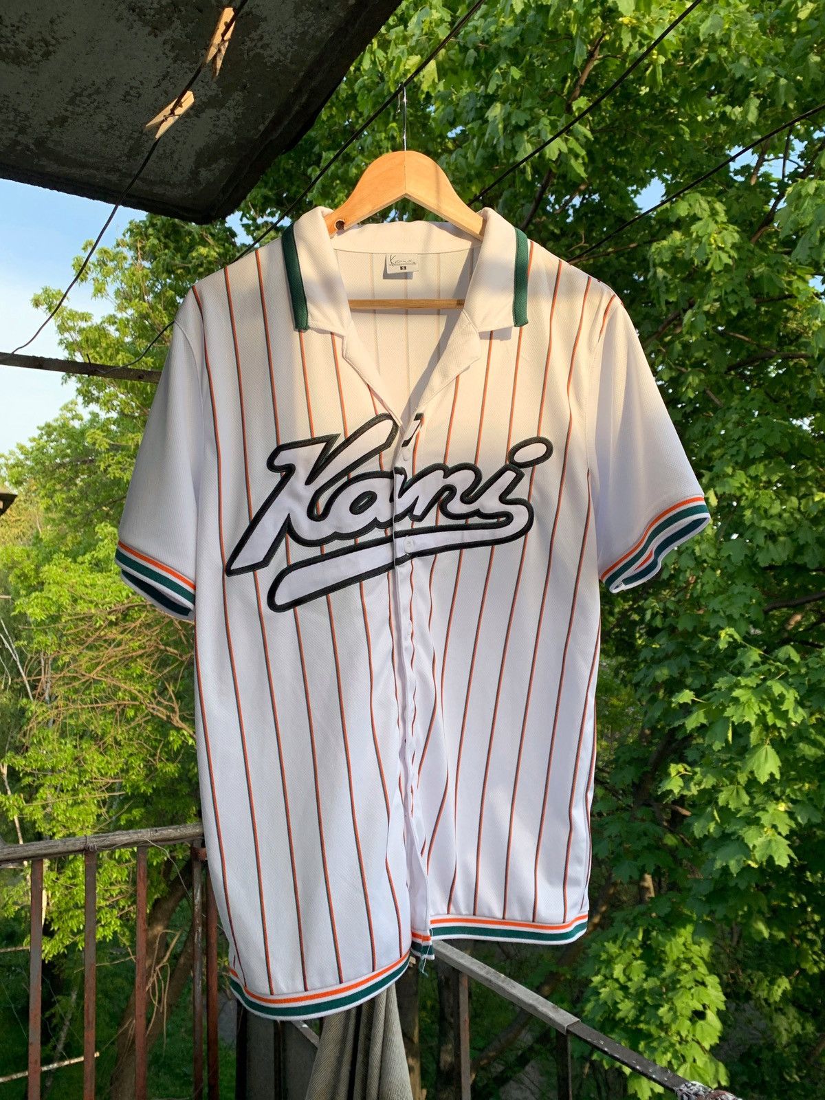 Karl Kani Big Logo Jersey Striped Shirt