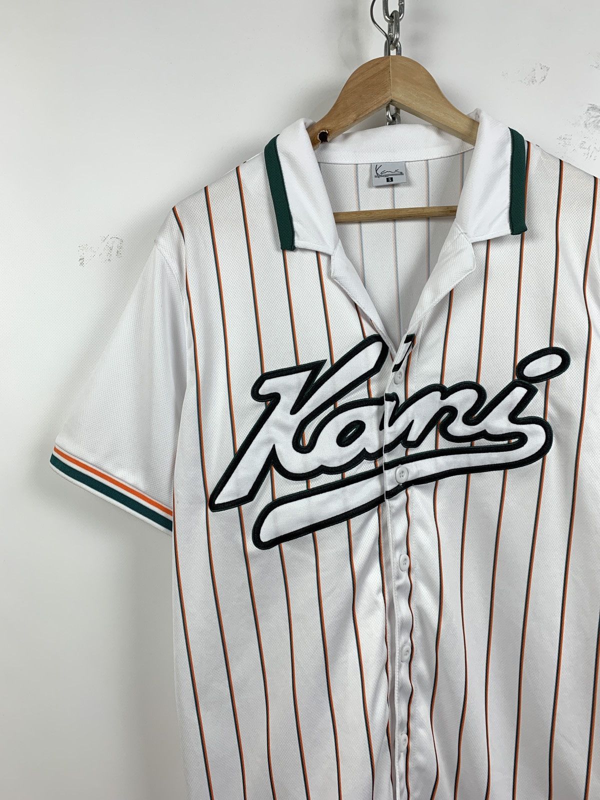 Karl Kani Karl Kani Big Logo Jersey Striped Shirt Size US S / EU 44-46 / 1 - 5 Thumbnail